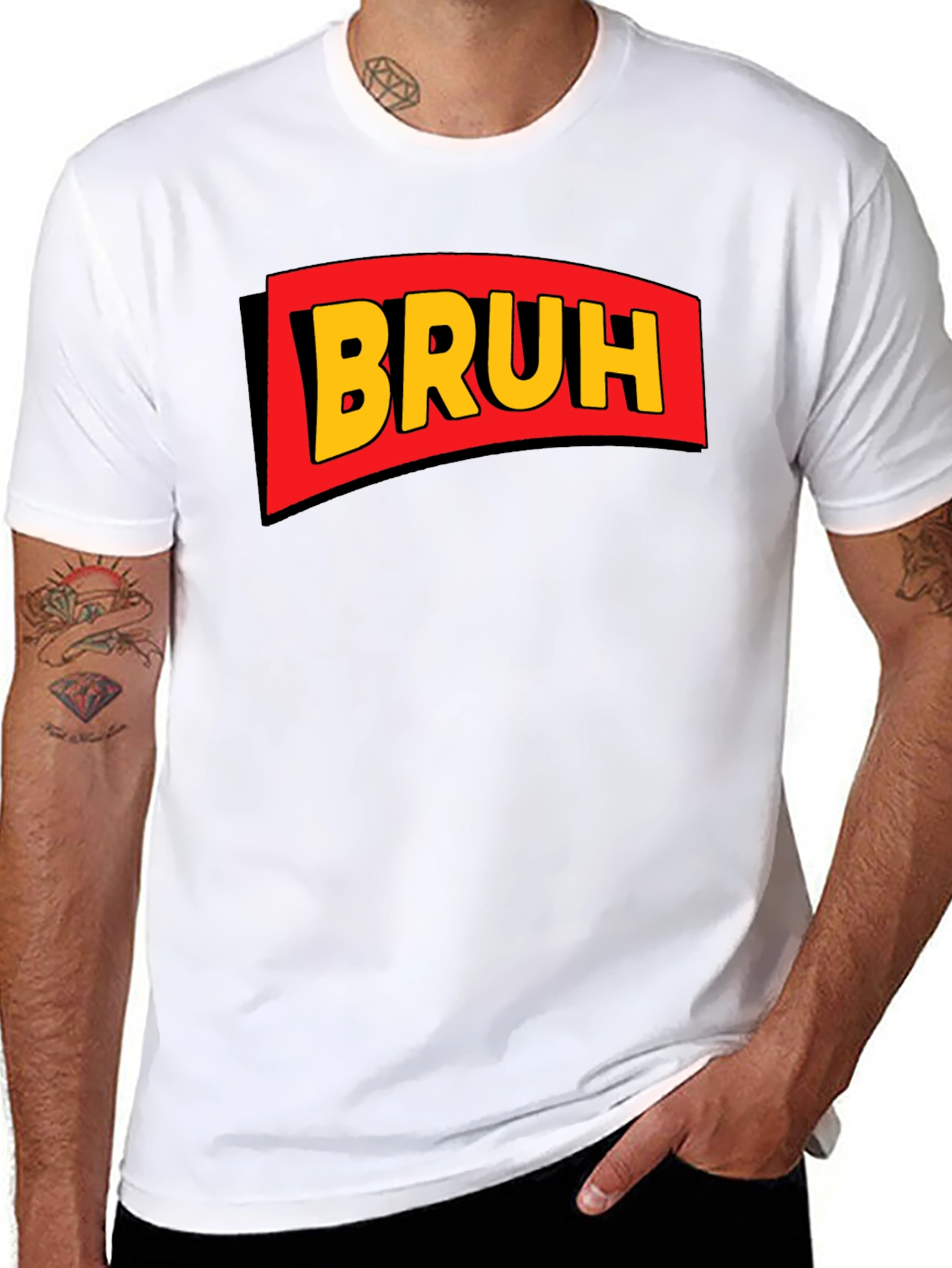 Bruh Graphic Tee - Cool Comic Style T-Shirt