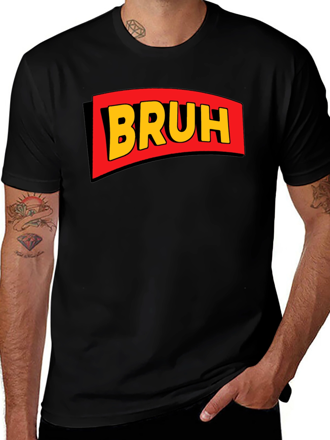 Bruh Graphic Tee - Cool Comic Style T-Shirt