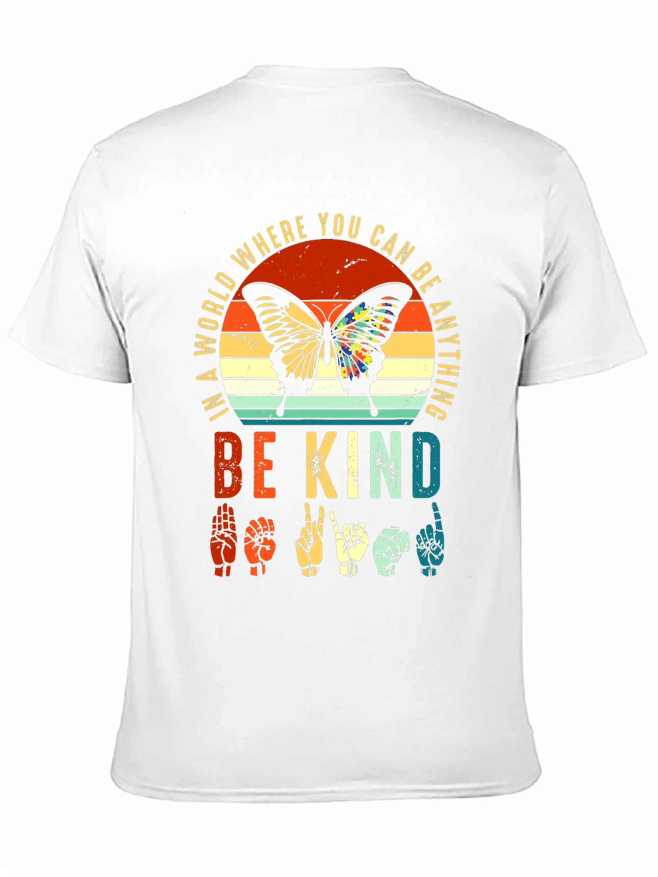 Be Kind Sign Language Butterfly Graphic Tee