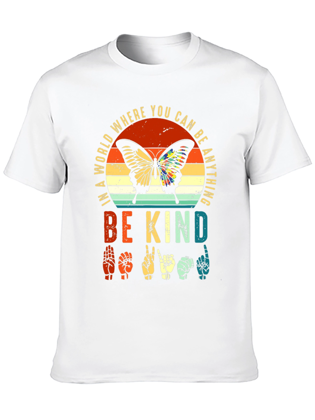 Be Kind Sign Language Butterfly Graphic Tee