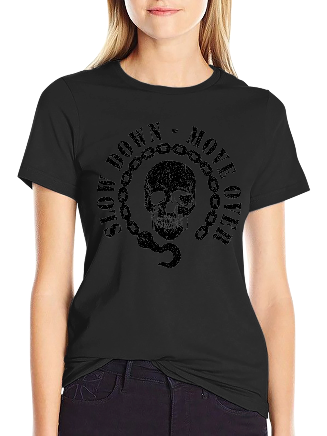 Black Skull & Chain Graphic T-Shirt