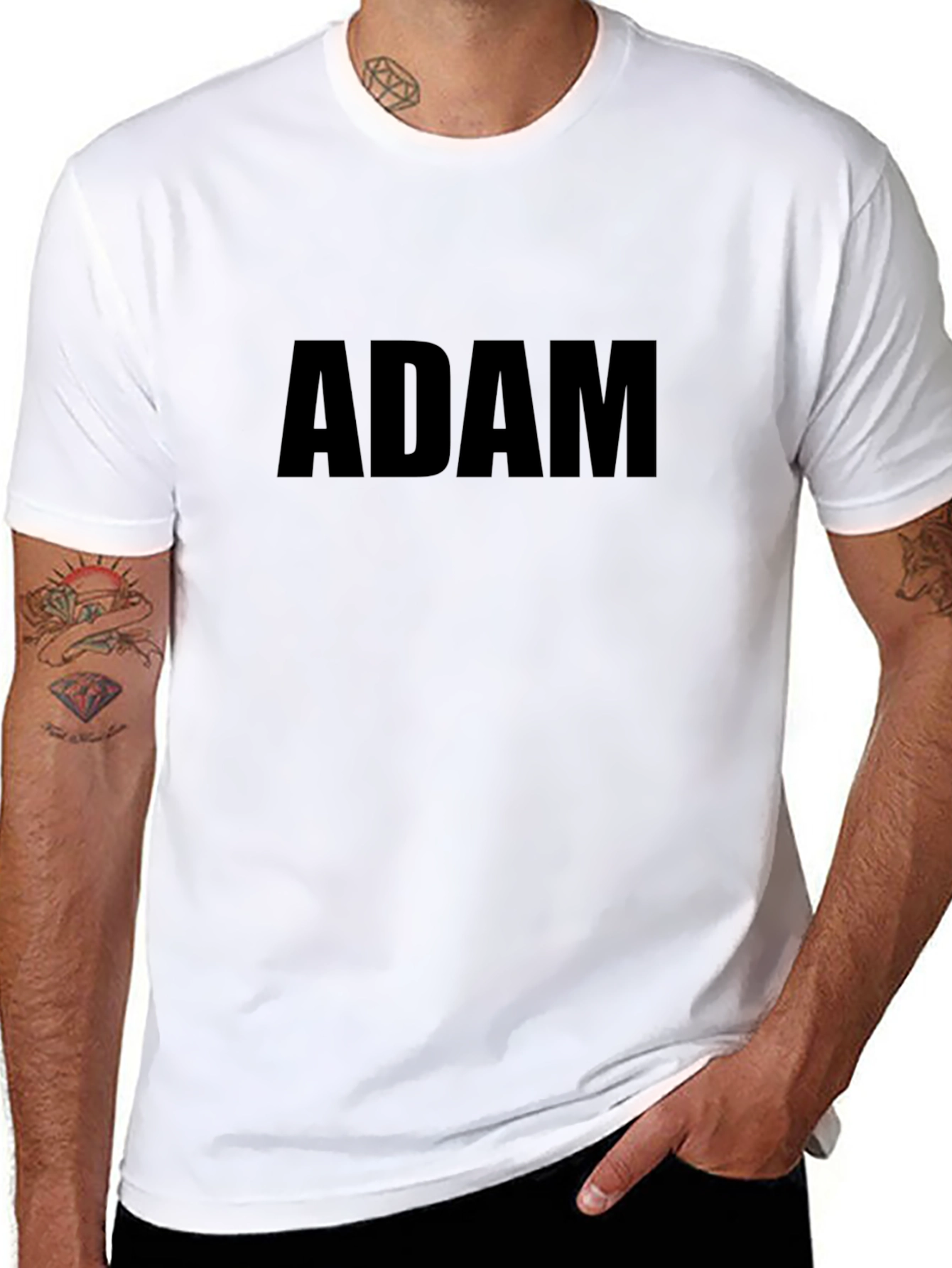 Personalized ADAM Black T-Shirt