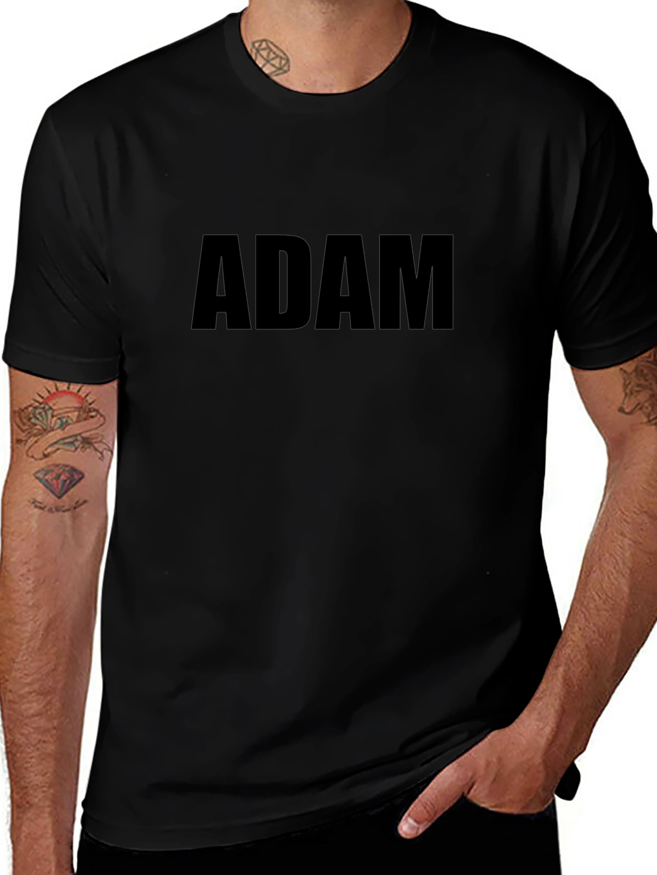 Personalized ADAM Black T-Shirt