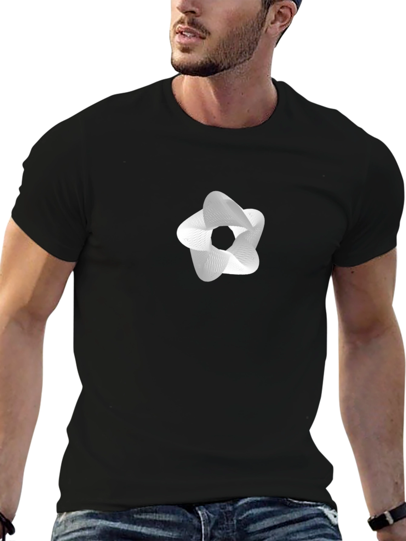 Abstract Black T-Shirt