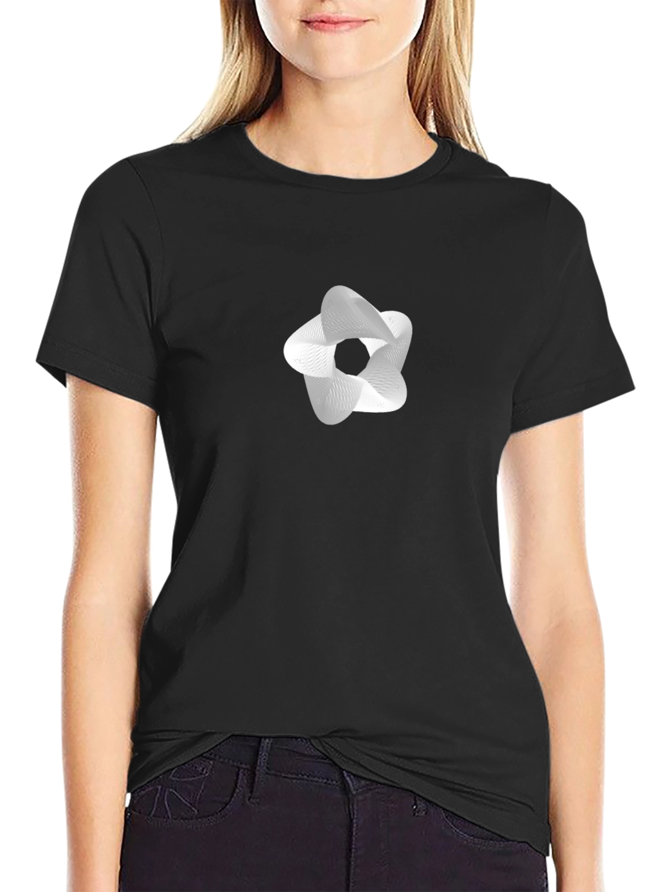Abstract Black T-Shirt