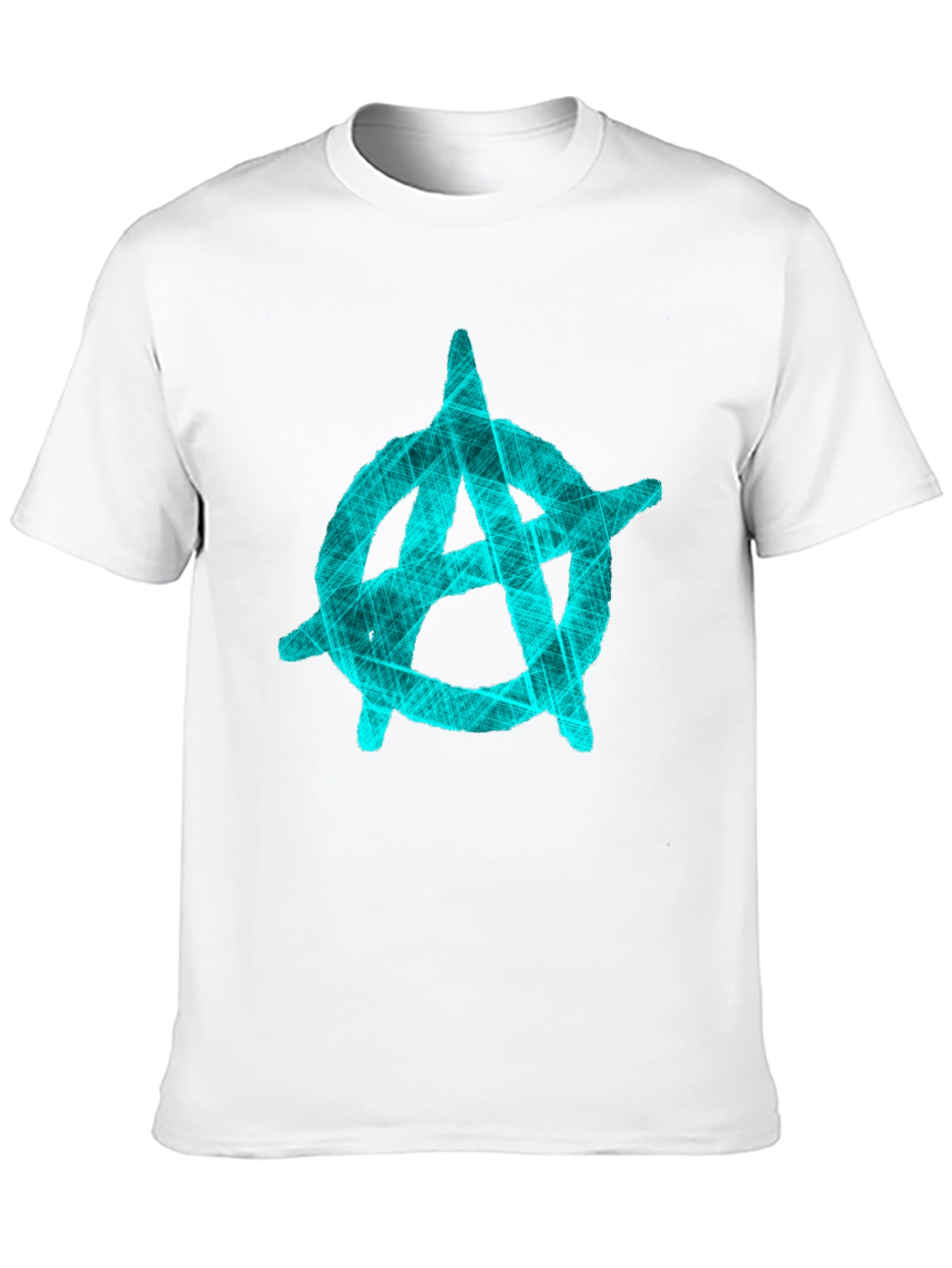 Anarchy Symbol Graphic T-Shirt - Black Crew Neck