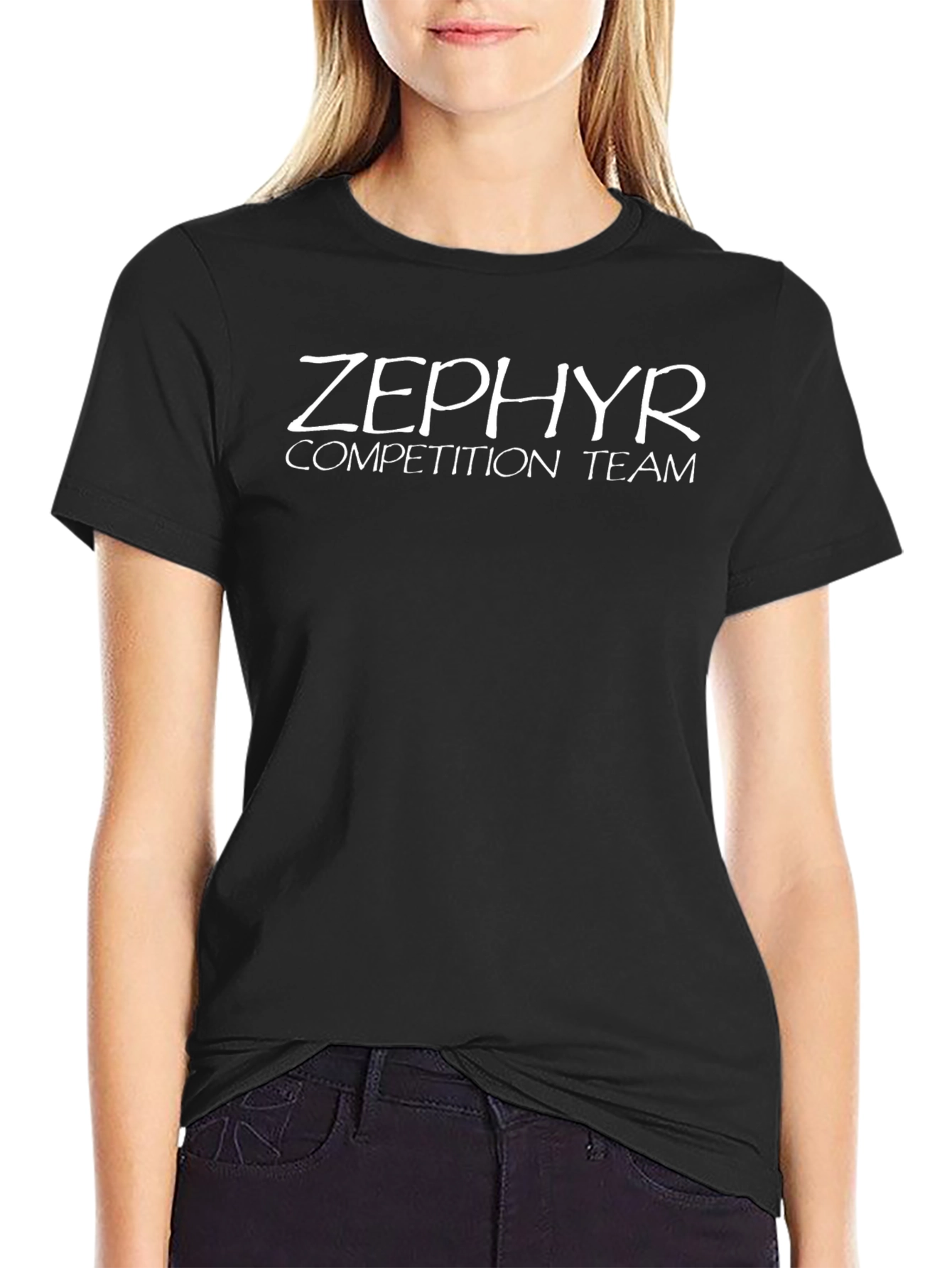 Zephyr Competition Team T-Shirt - Black Crew Neck Tee