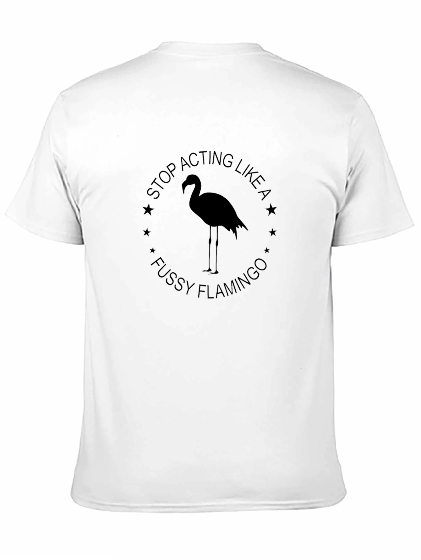 Fussy Flamingo Graphic Tee - Black Cotton T-Shirt
