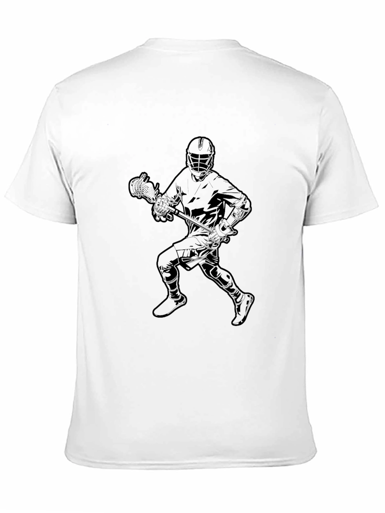 Lacrosse Player Graphic Tee - Black