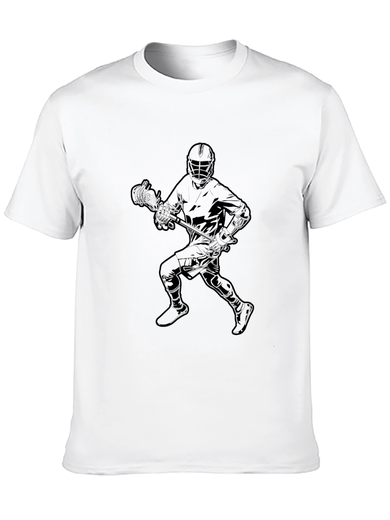 Lacrosse Player Graphic Tee - Black