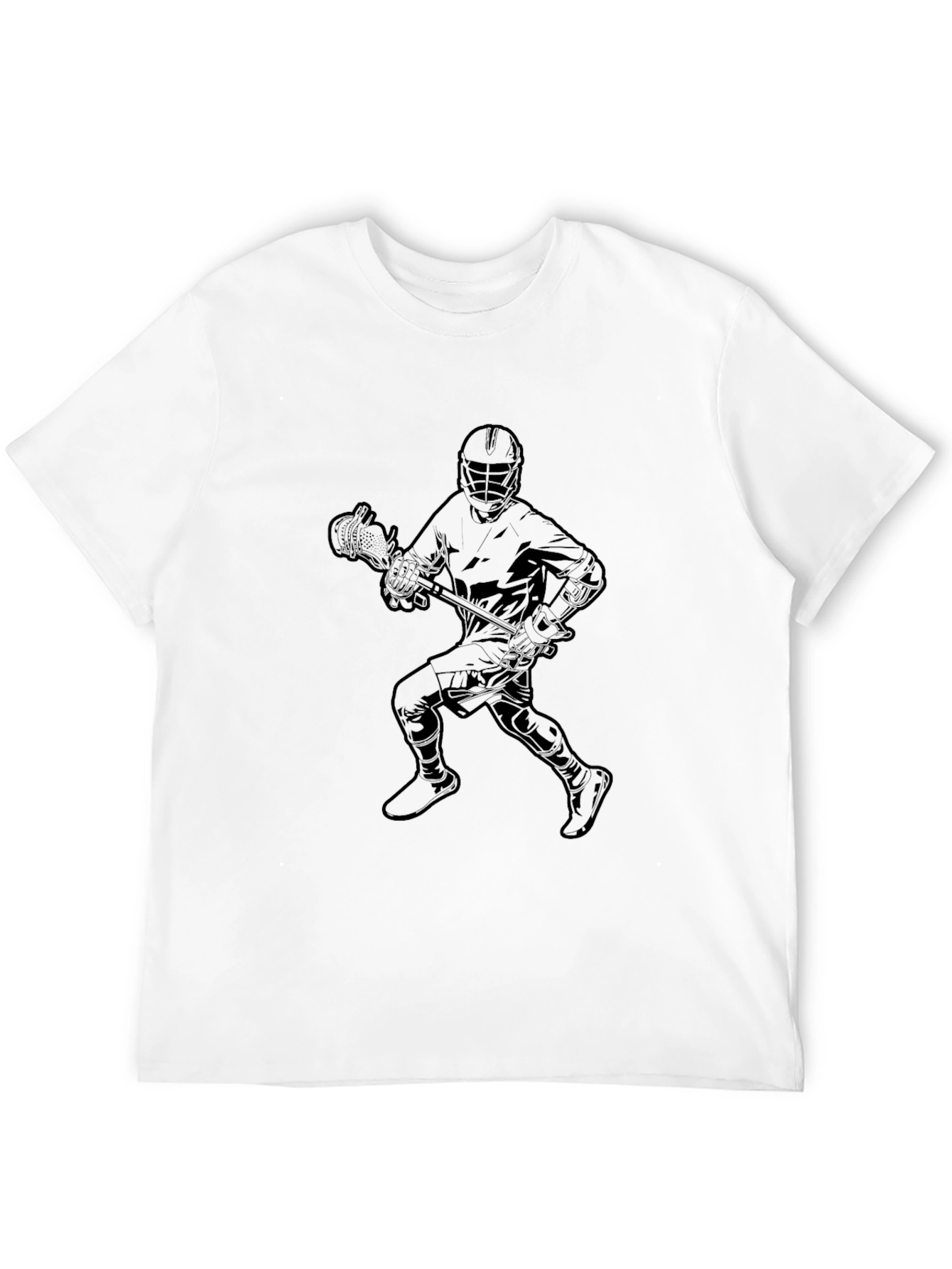 Lacrosse Player Graphic Tee - Black