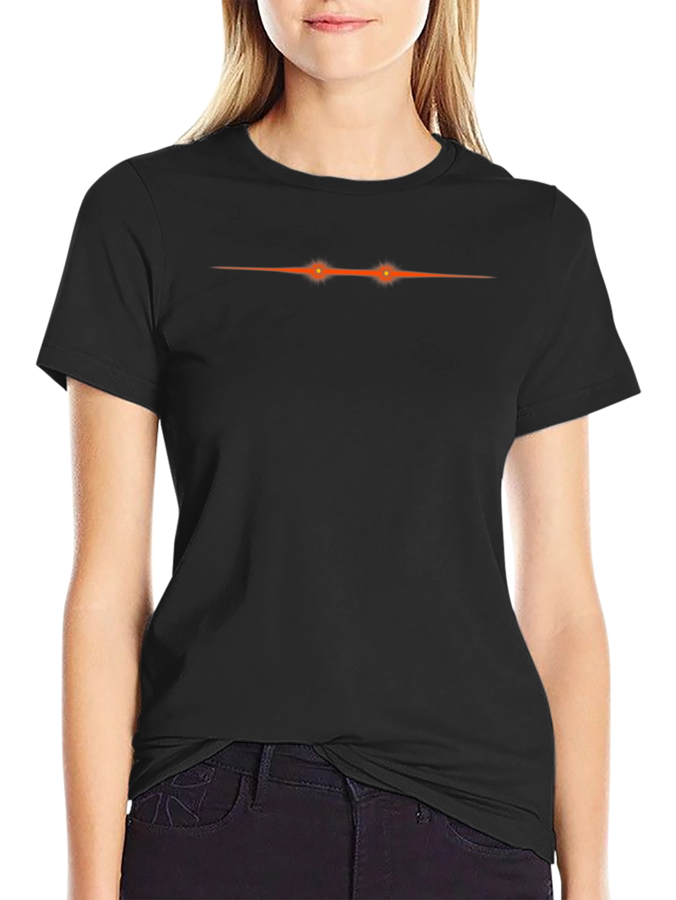 Mens Black T-Shirt with Graphic Design