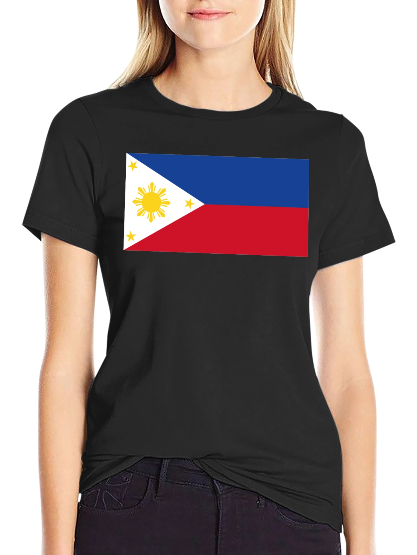 Philippine Flag Graphic Tee - Black