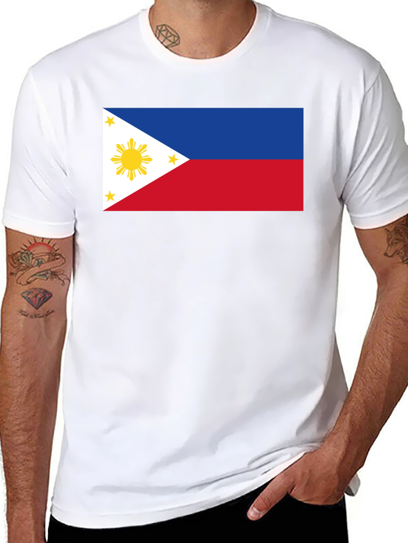 Philippine Flag Graphic Tee - Black