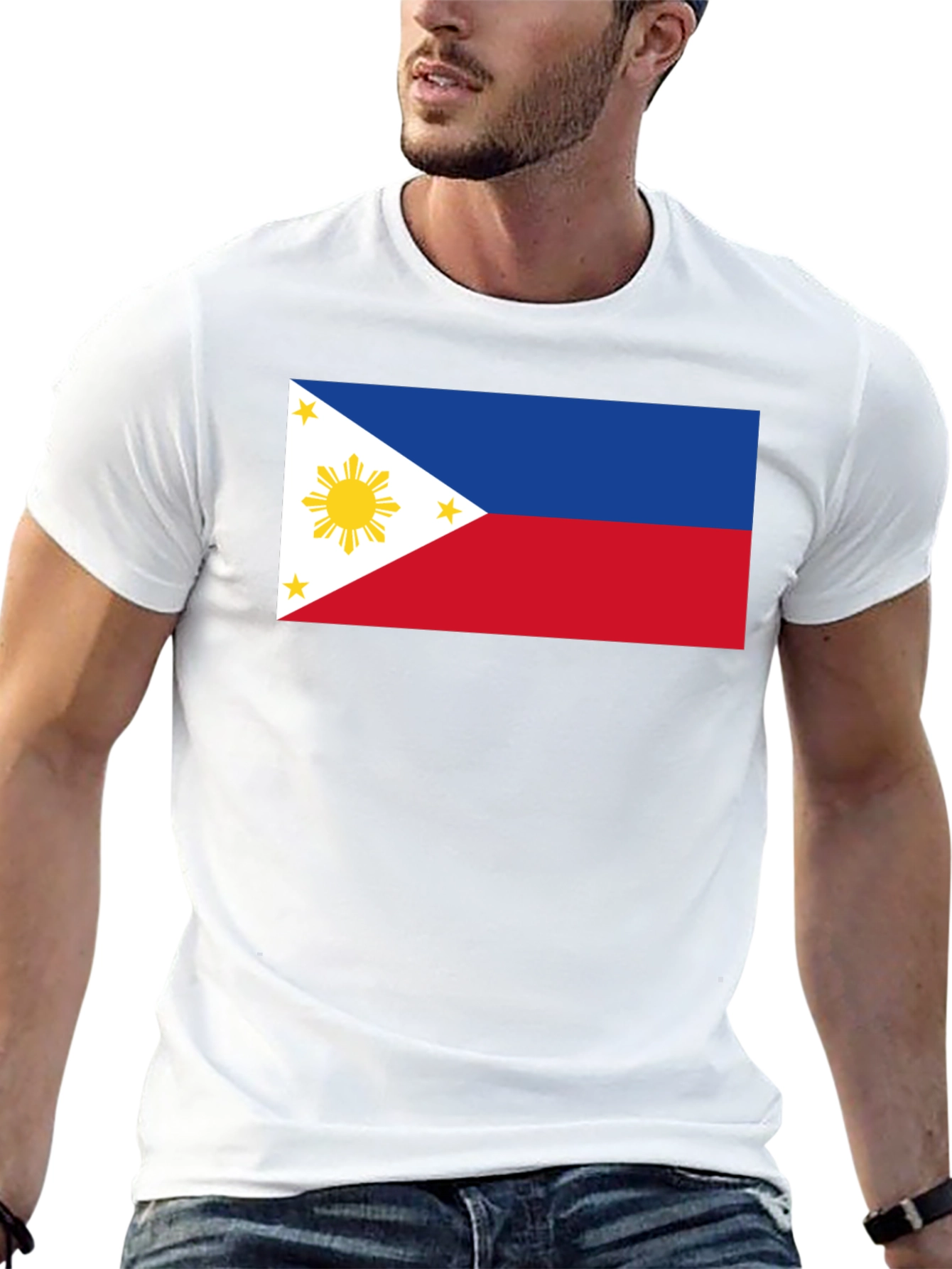 Philippine Flag Graphic Tee - Black