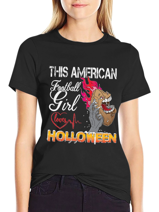 American Football Girl Halloween T-Shirt