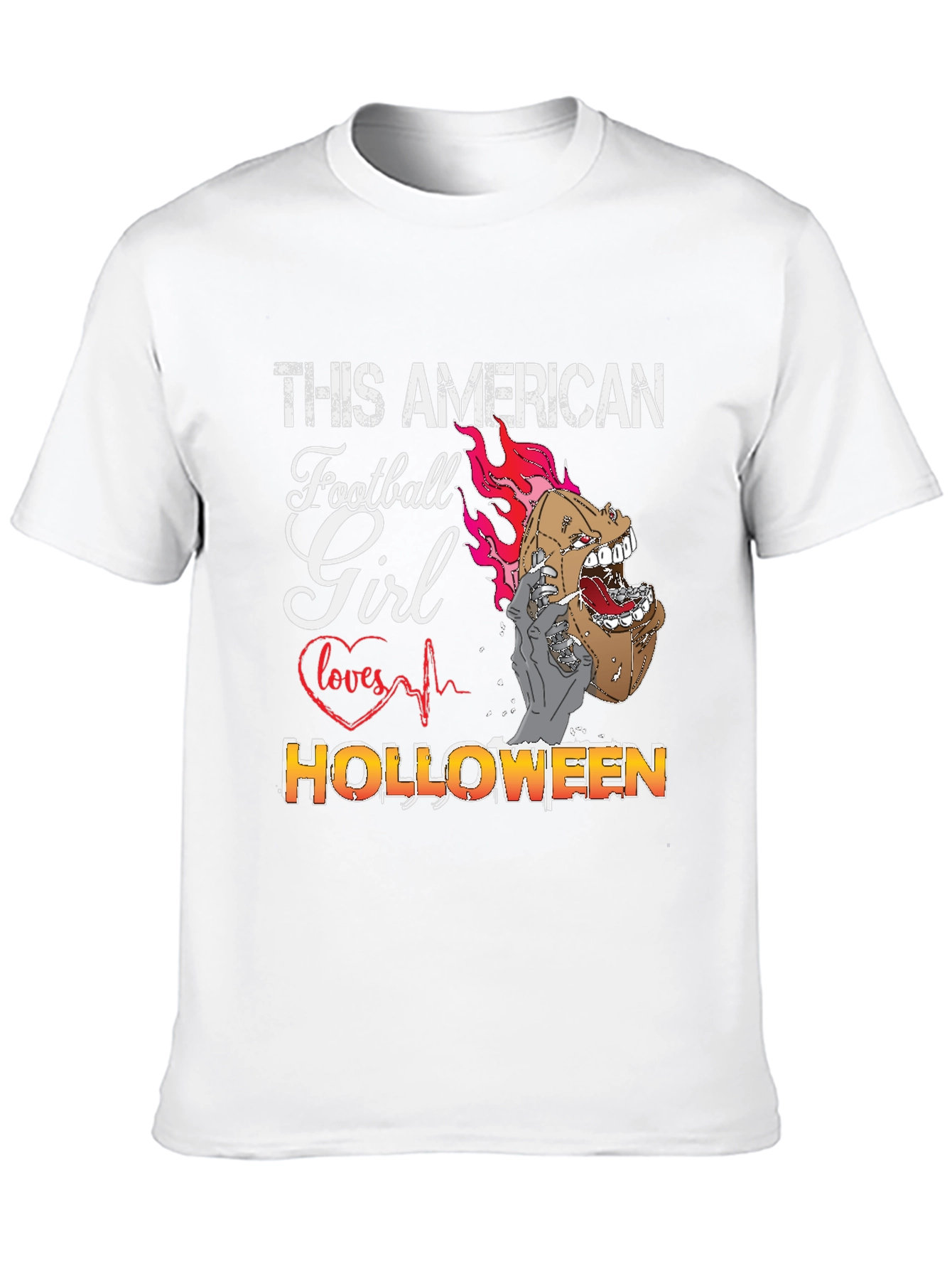 American Football Girl Halloween T-Shirt