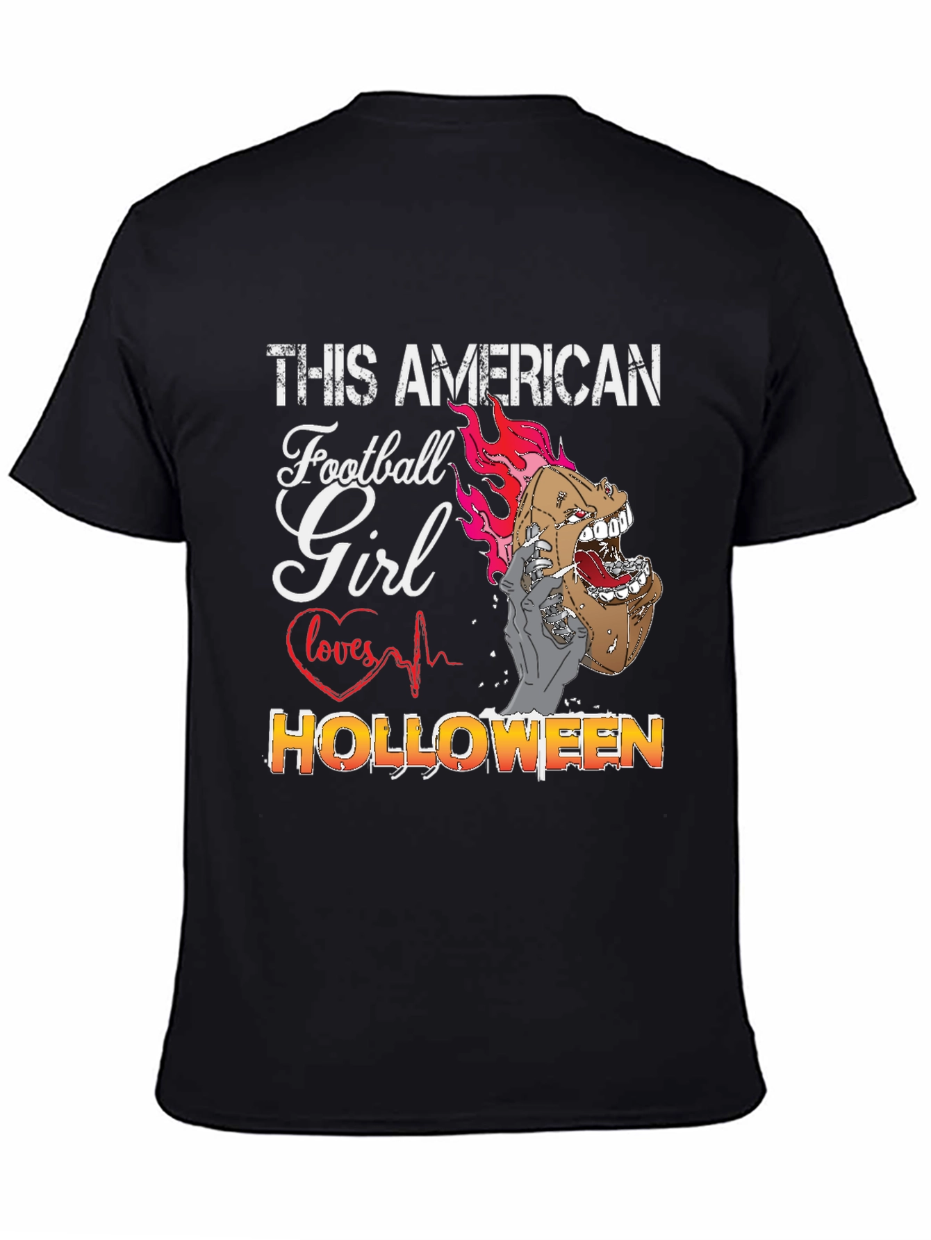American Football Girl Halloween T-Shirt