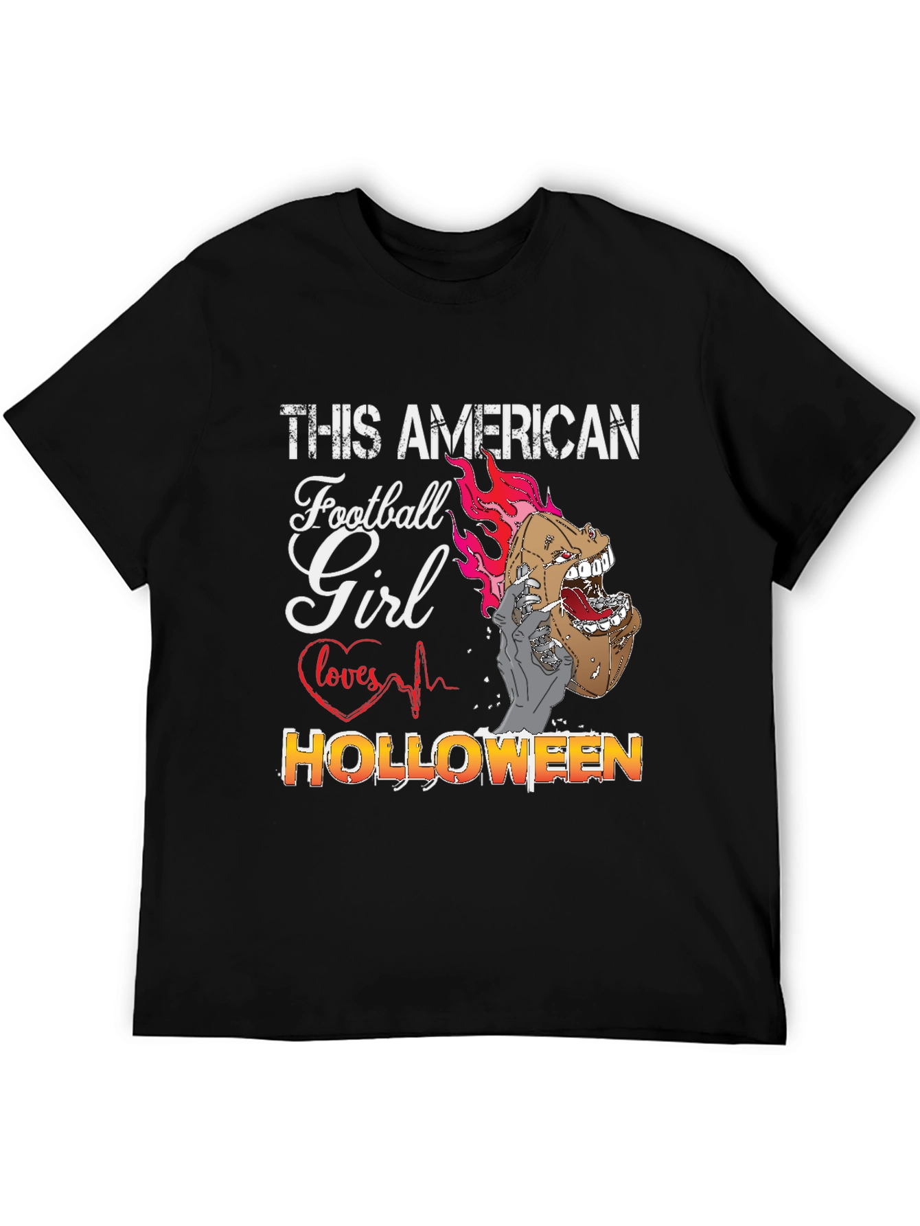 American Football Girl Halloween T-Shirt