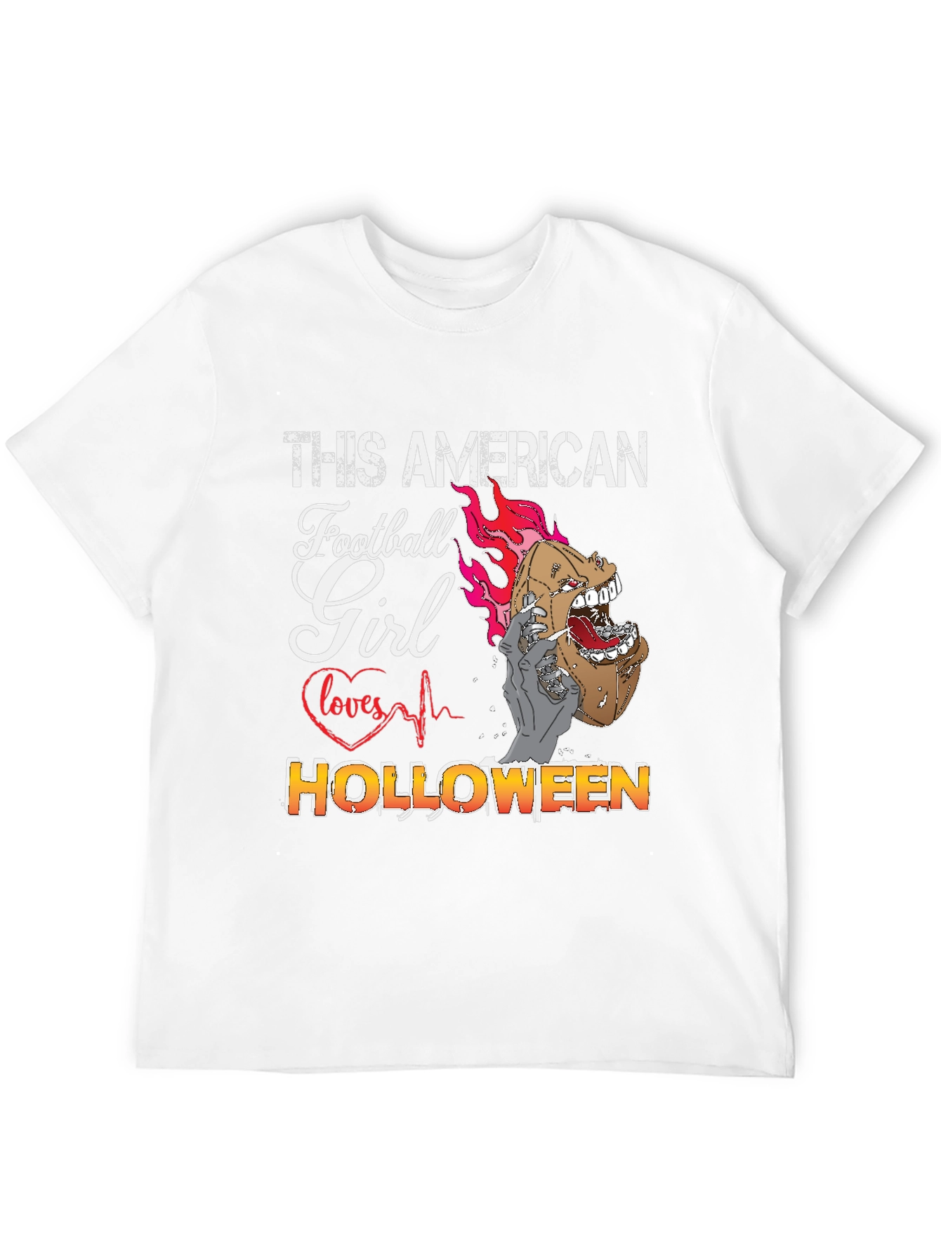 American Football Girl Halloween T-Shirt
