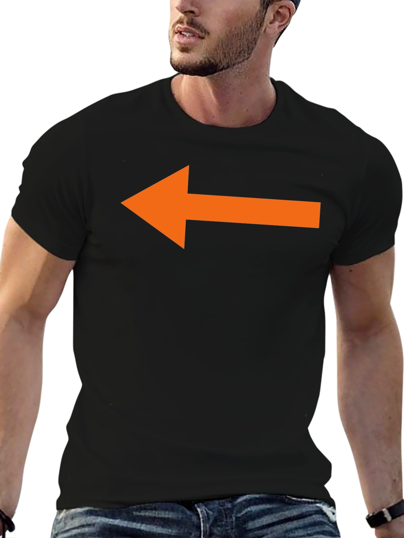 Left Arrow Black T-Shirt