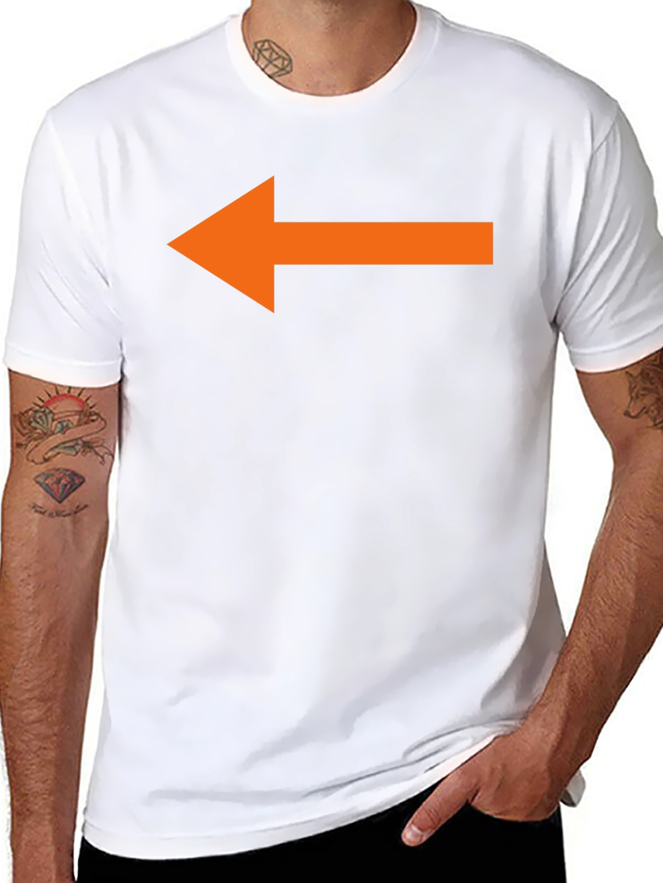 Left Arrow Black T-Shirt