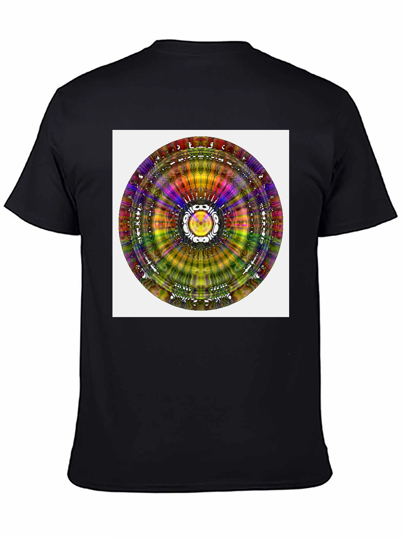 Psychedelic Mandala Graphic Black T-Shirt