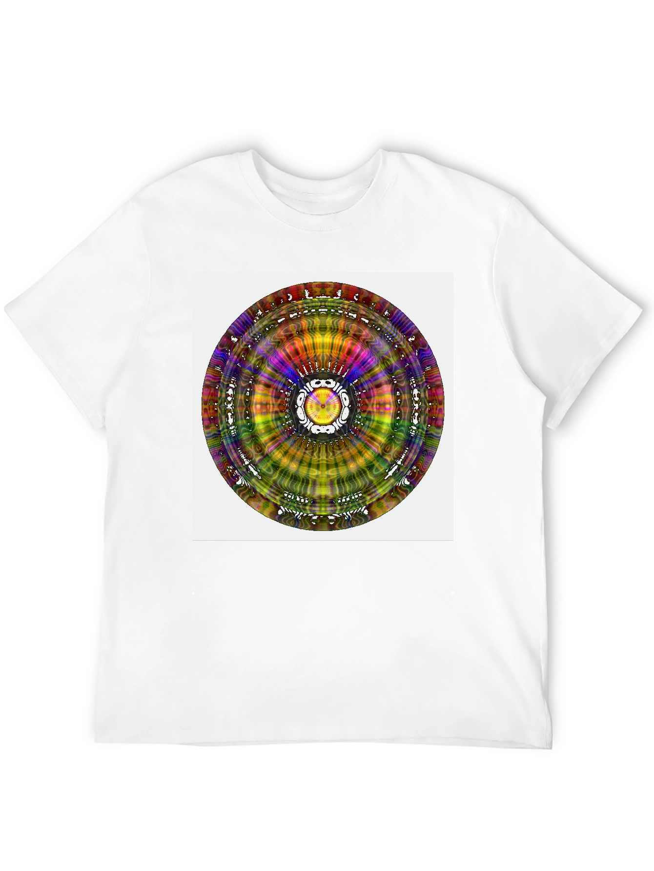 Psychedelic Mandala Graphic Black T-Shirt
