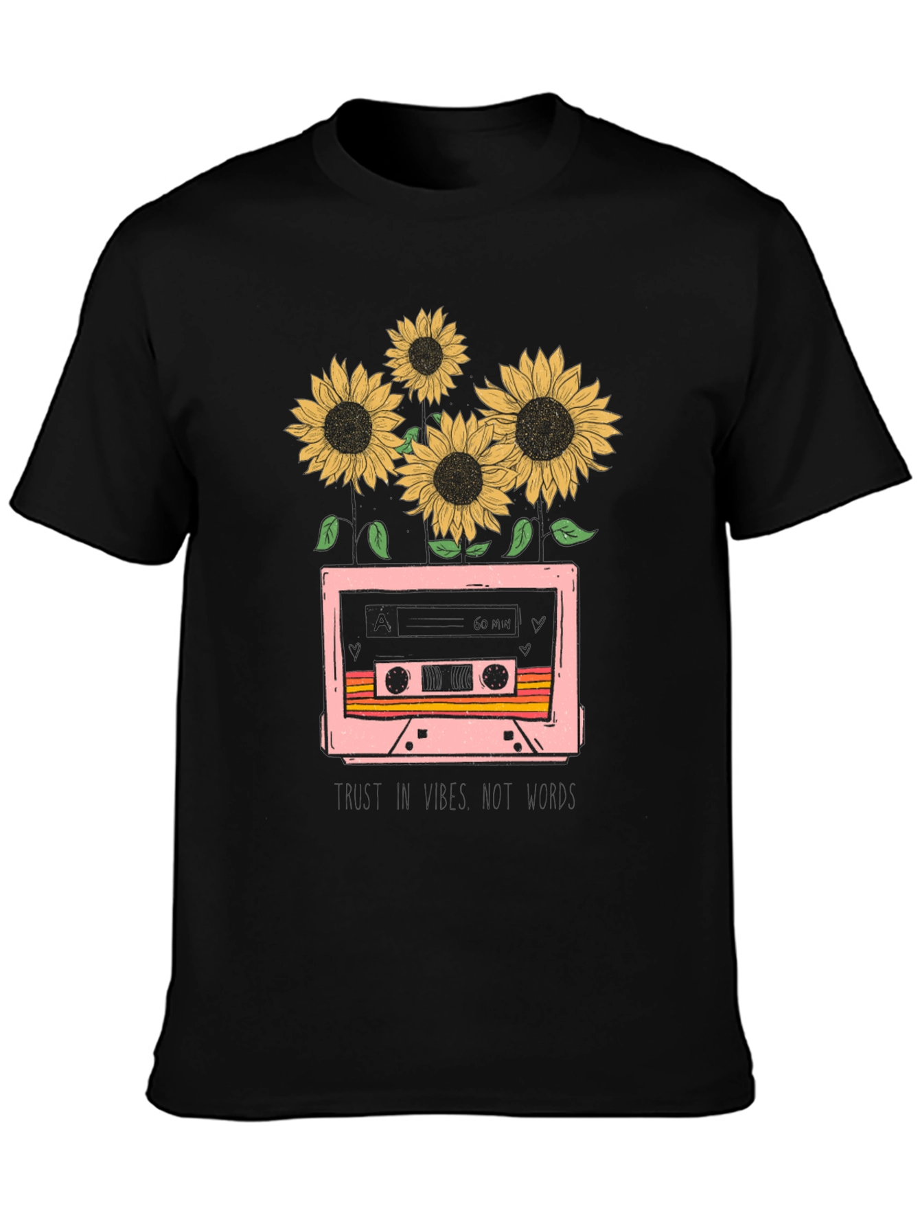 Sunflower Cassette Tape Graphic Tee