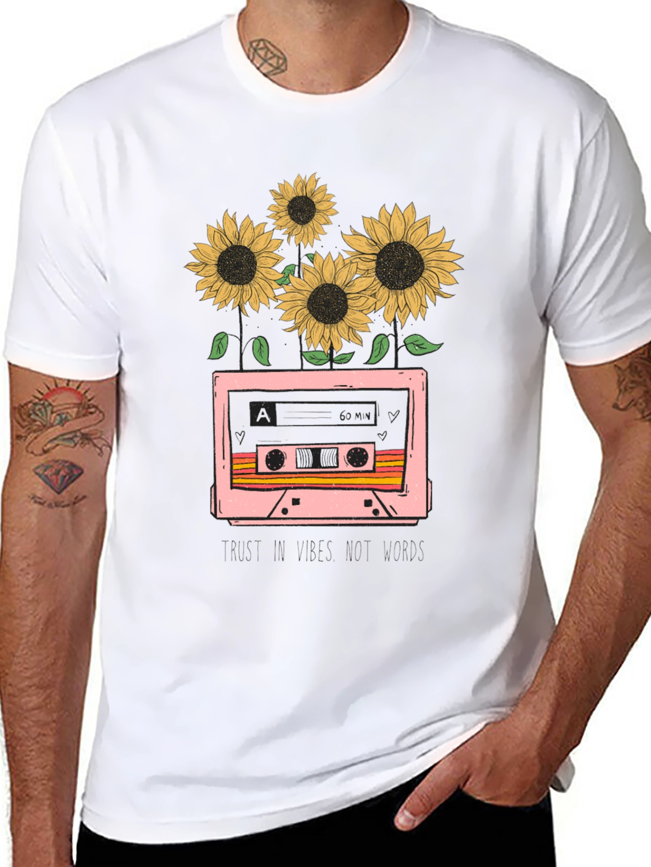 Sunflower Cassette Tape Graphic Tee