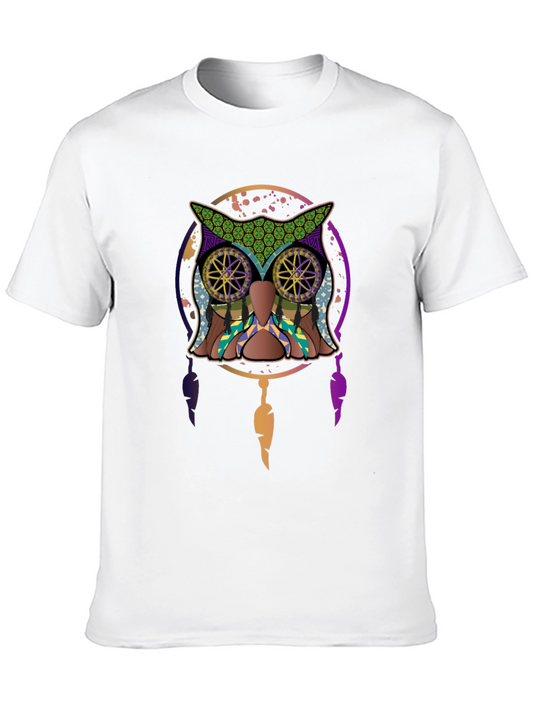Owl Dreamcatcher Graphic Tee - Mens Black T-Shirt