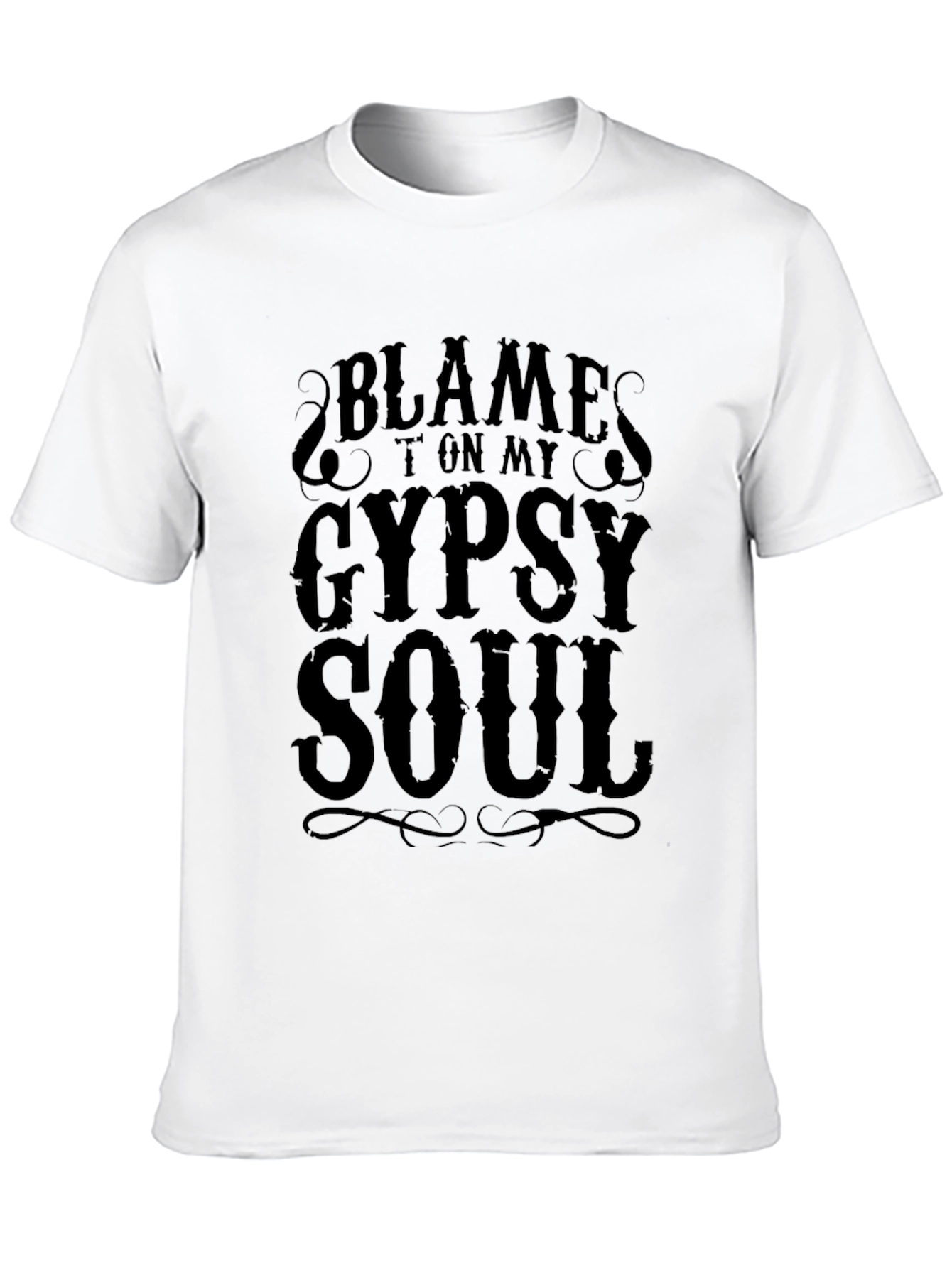 Gypsy Soul Graphic Tee - Black Crew Neck T-Shirt
