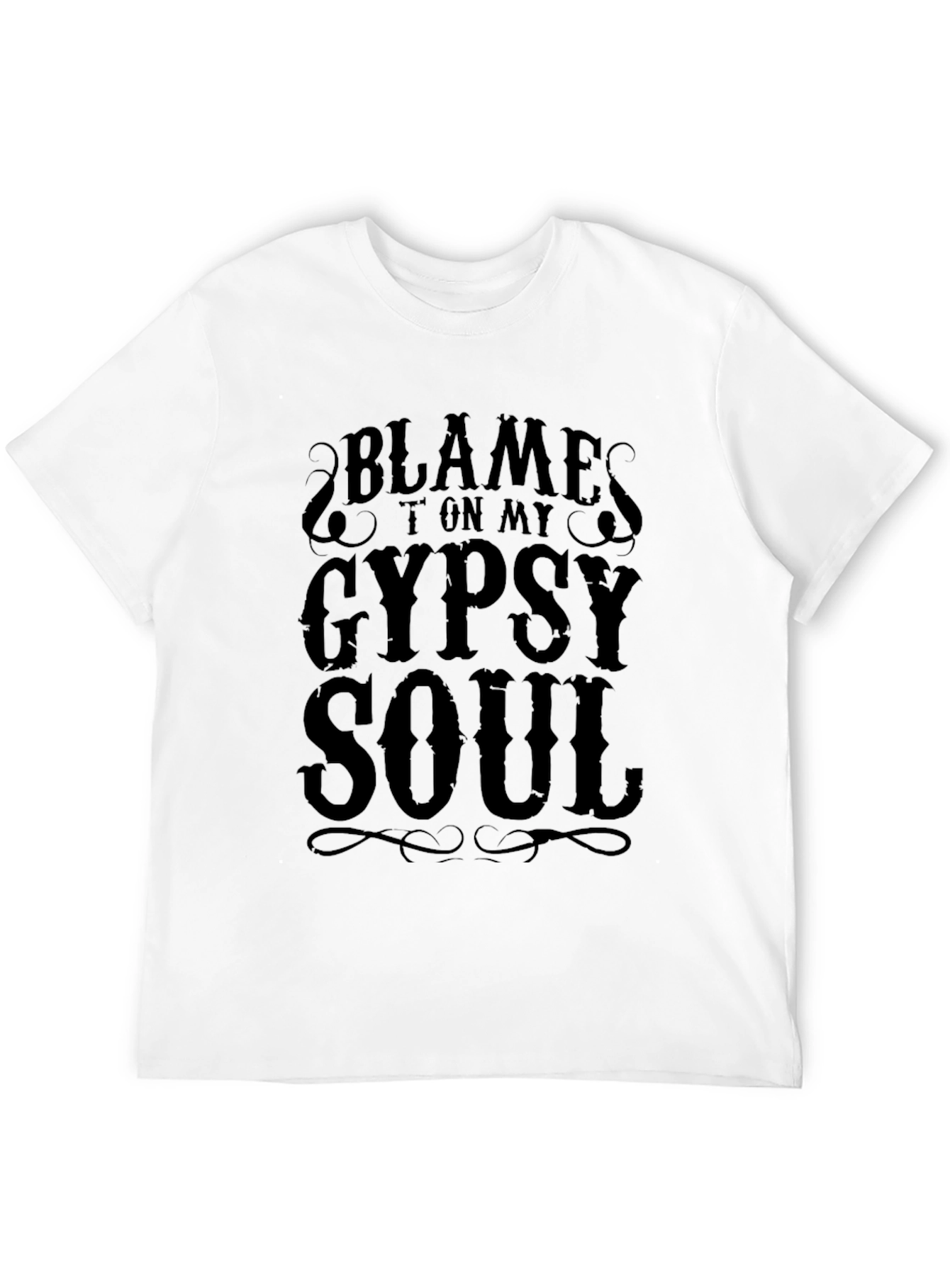 Gypsy Soul Graphic Tee - Black Crew Neck T-Shirt