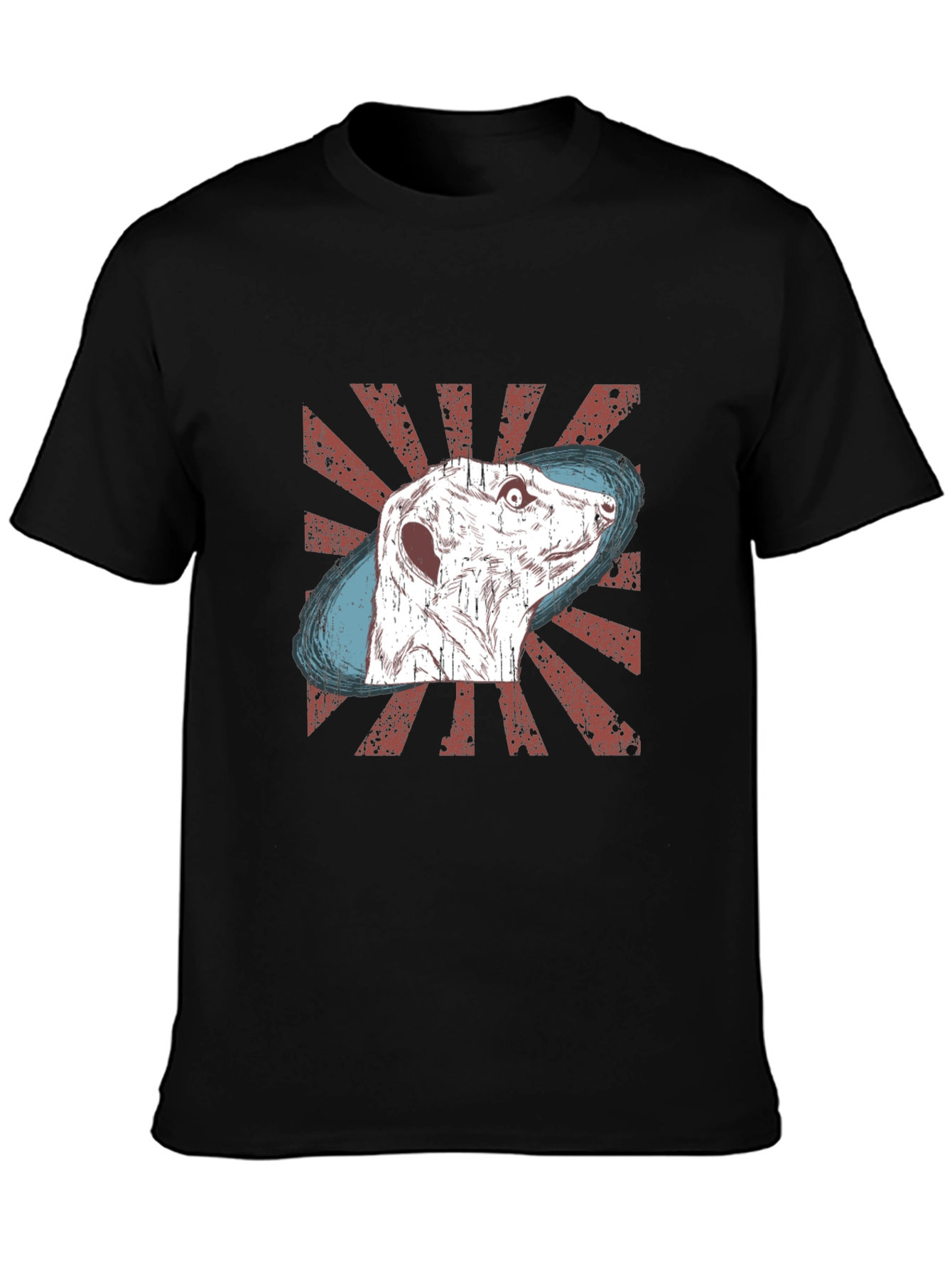 Meerkat Graphic Tee - Distressed Retro Design