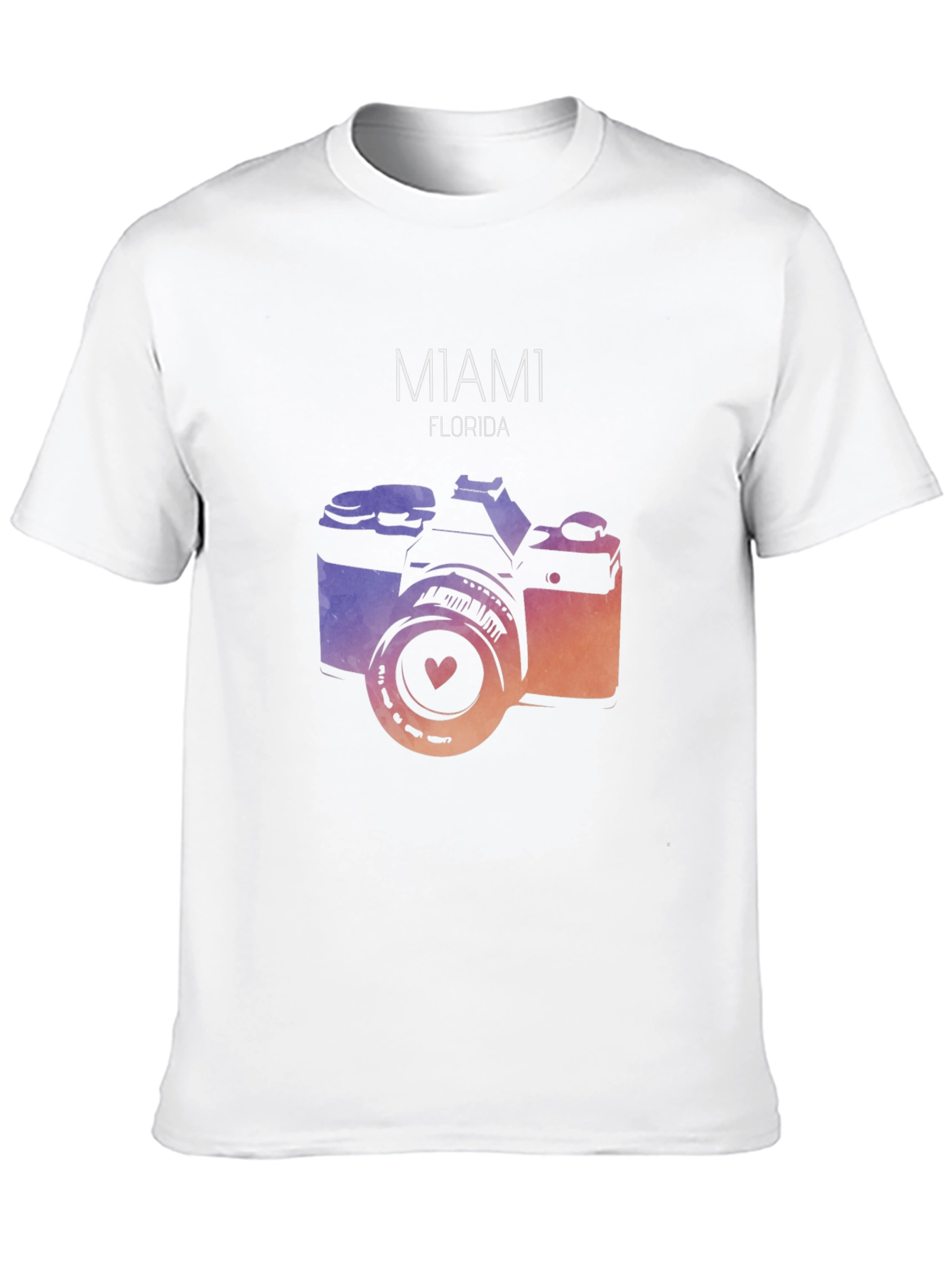 Miami Florida Camera Graphic T-Shirt