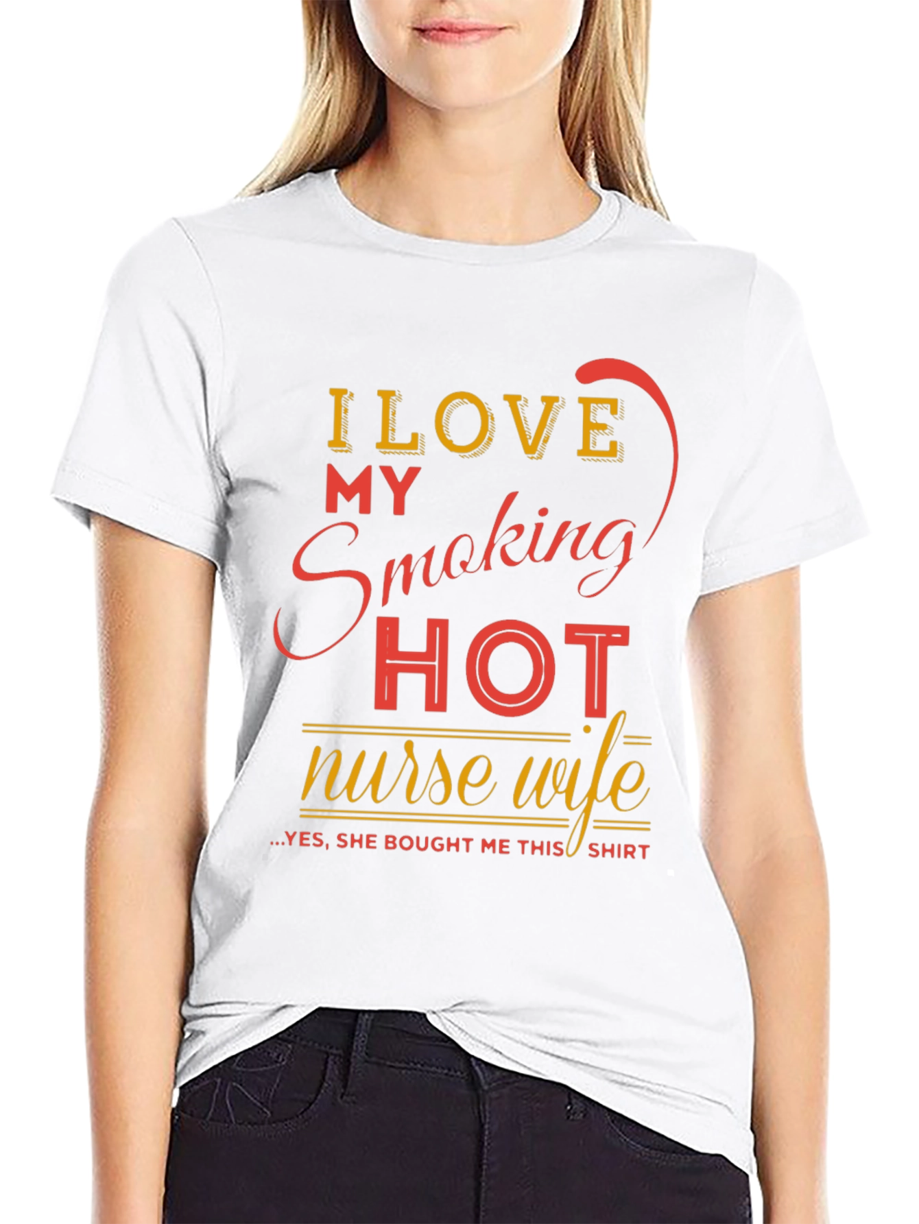 Funny Smoking Hot Nurse Wife Graphic Tee