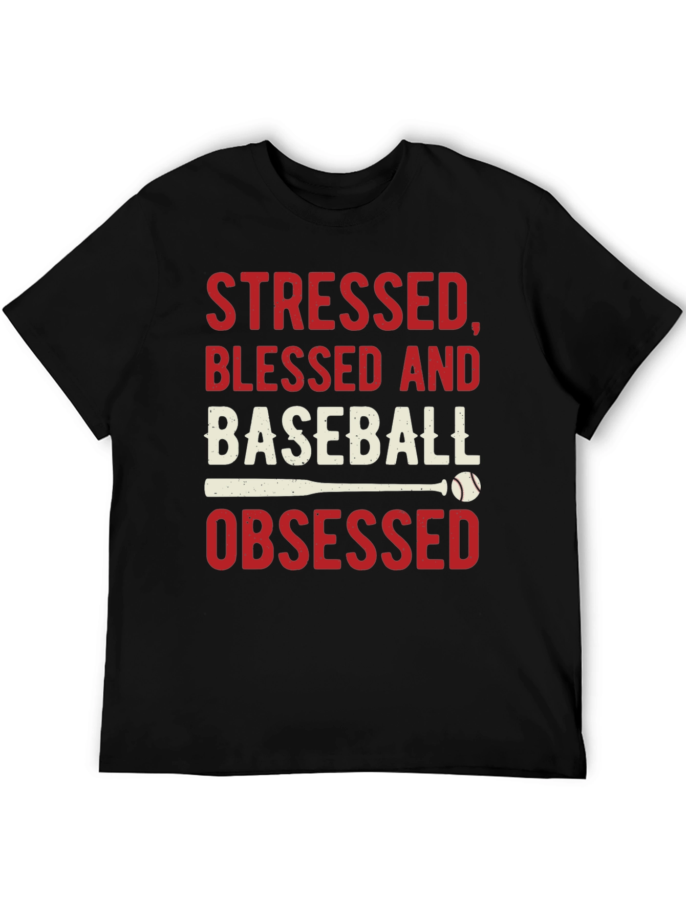 Stressed Blessed Baseball Obsessed Graphic Tee