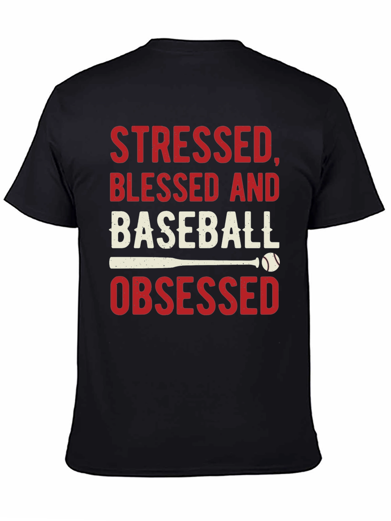 Stressed Blessed Baseball Obsessed Graphic Tee