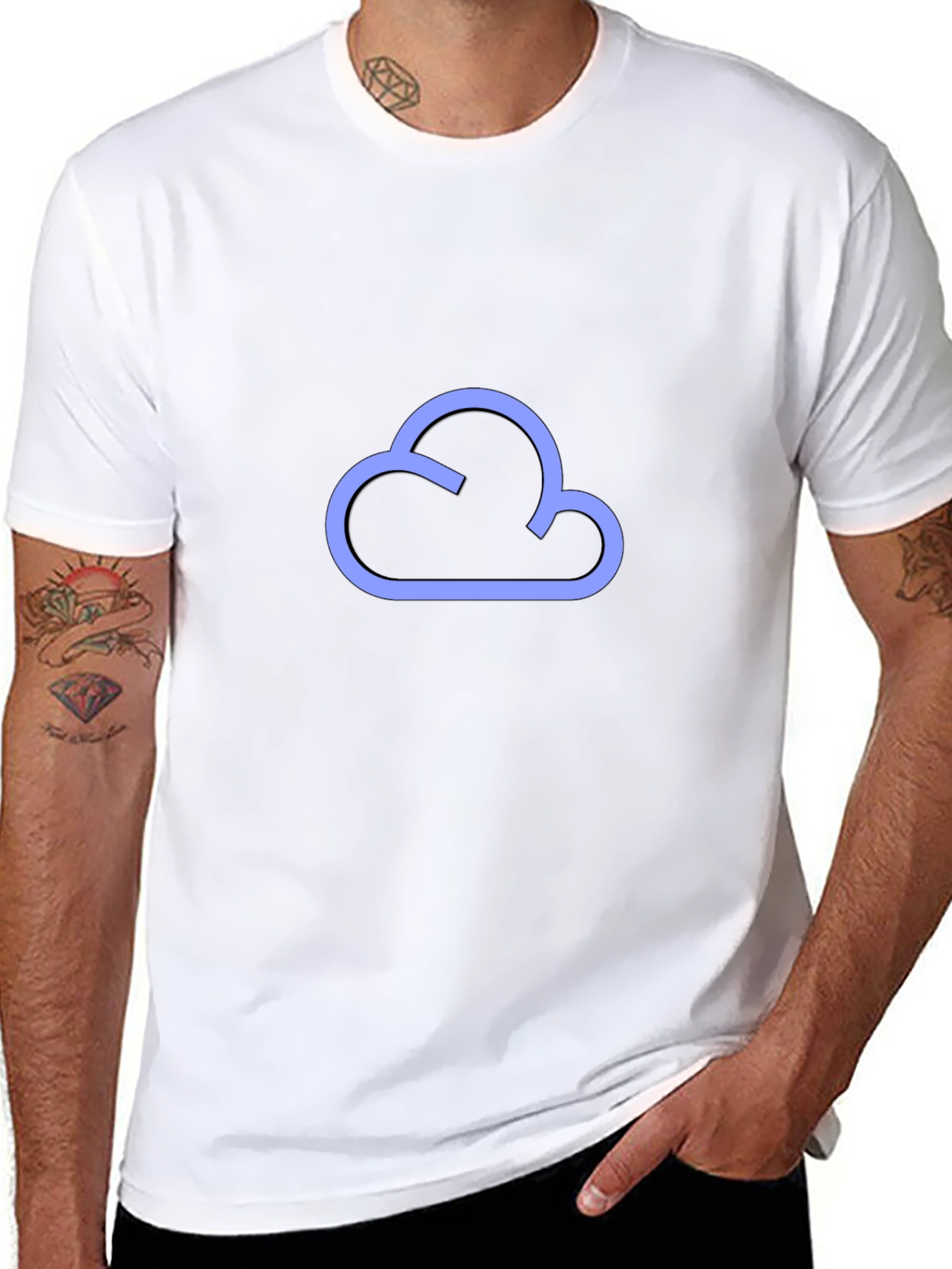 Black Cloud Graphic Tee - Modern Style