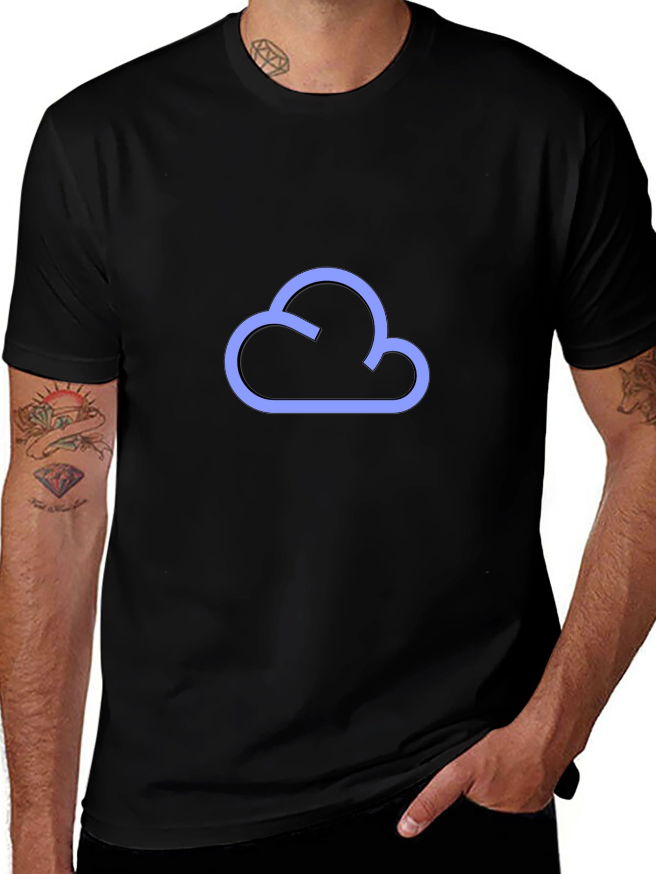 Black Cloud Graphic Tee - Modern Style