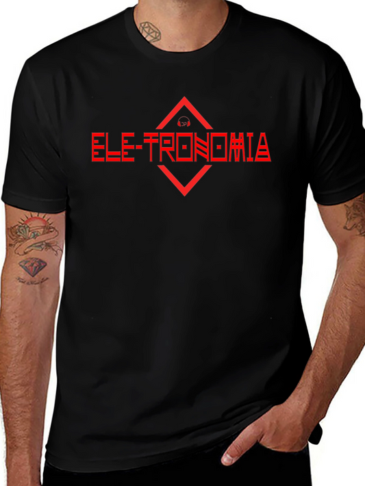 Electronomia Red Graphic Black T-Shirt