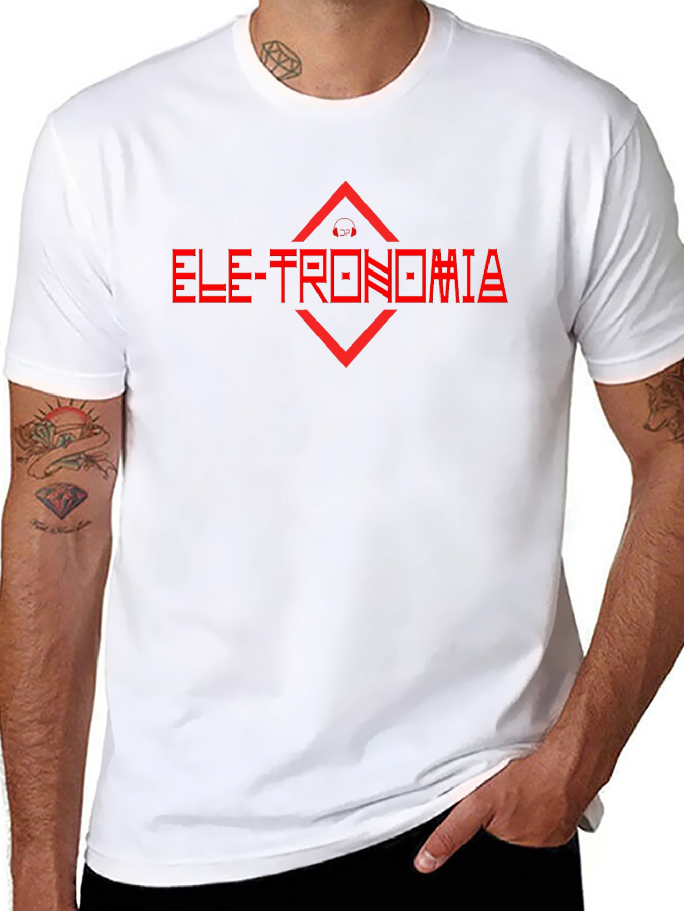 Electronomia Red Graphic Black T-Shirt