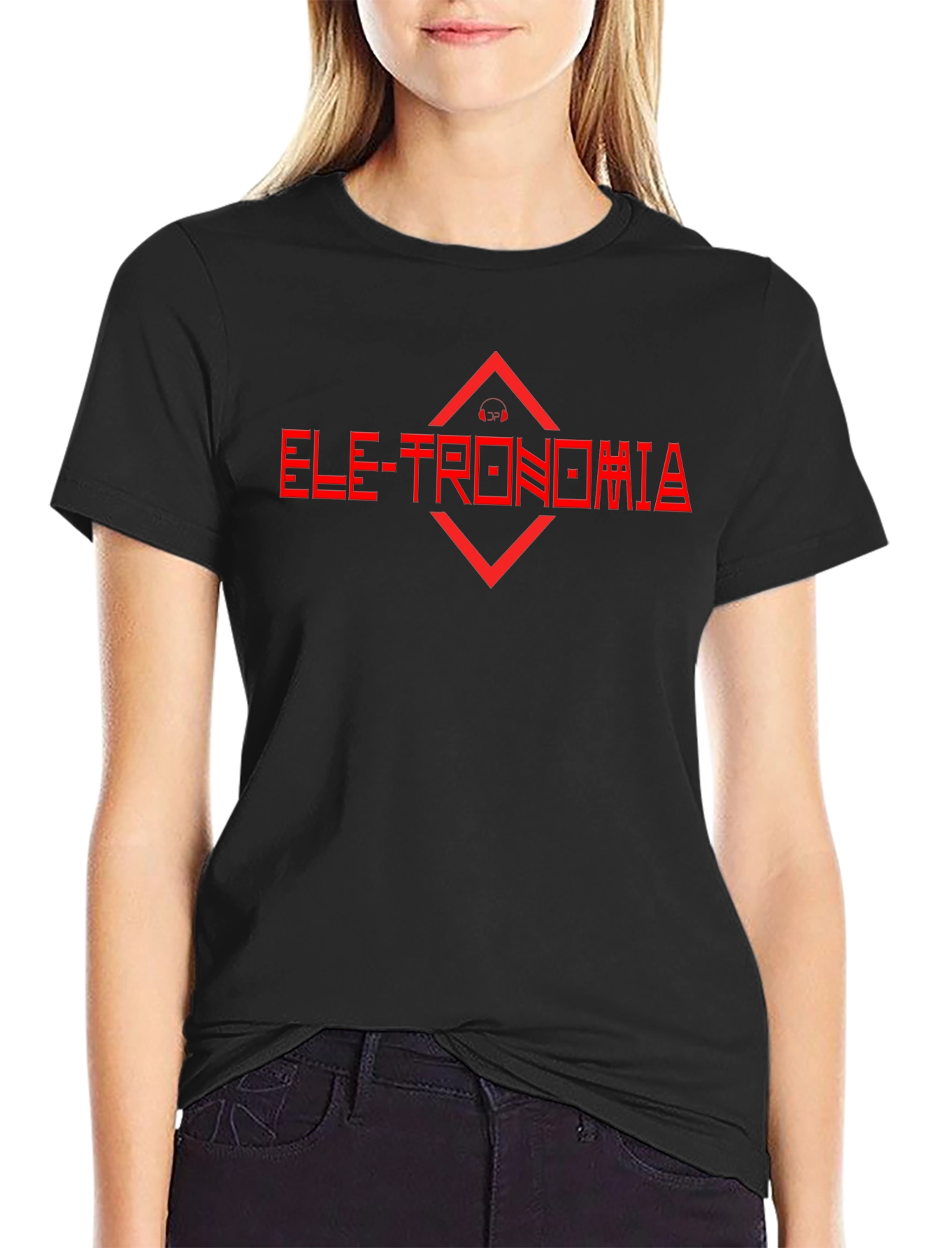 Electronomia Red Graphic Black T-Shirt