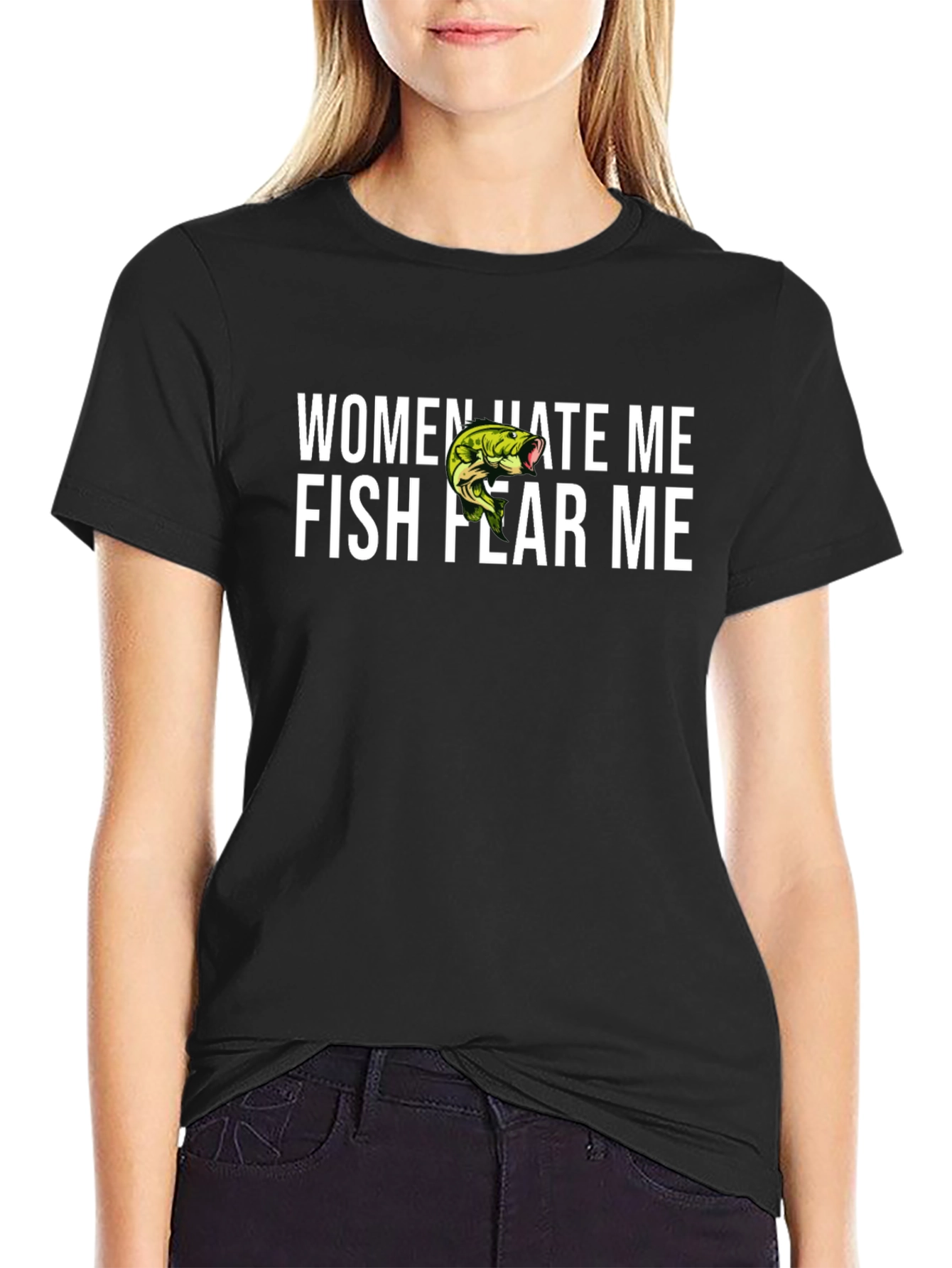 Mens Women Hate Me Fish Fear Me Graphic Tee
