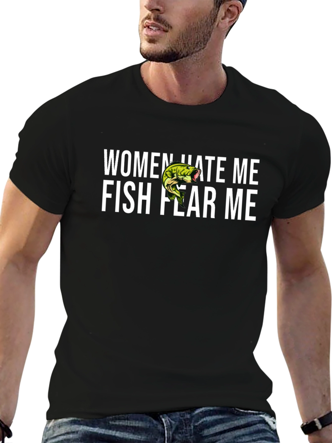 Mens Women Hate Me Fish Fear Me Graphic Tee