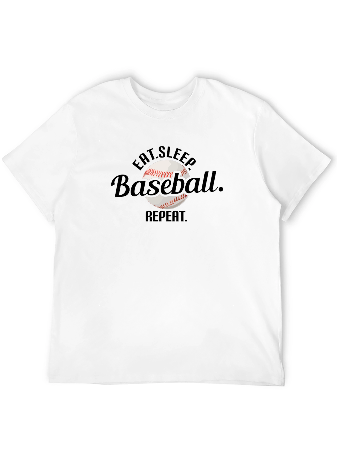 Eat Sleep Baseball Repeat Black T-Shirt