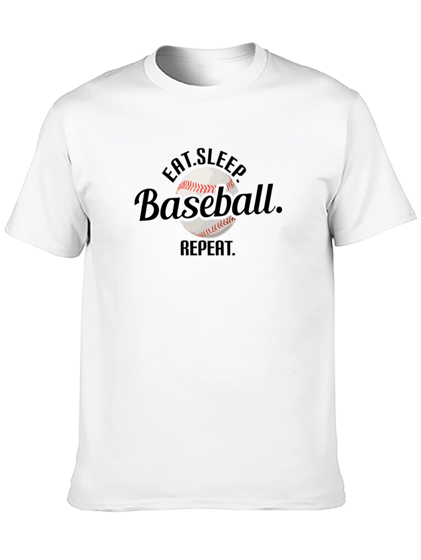 Eat Sleep Baseball Repeat Black T-Shirt