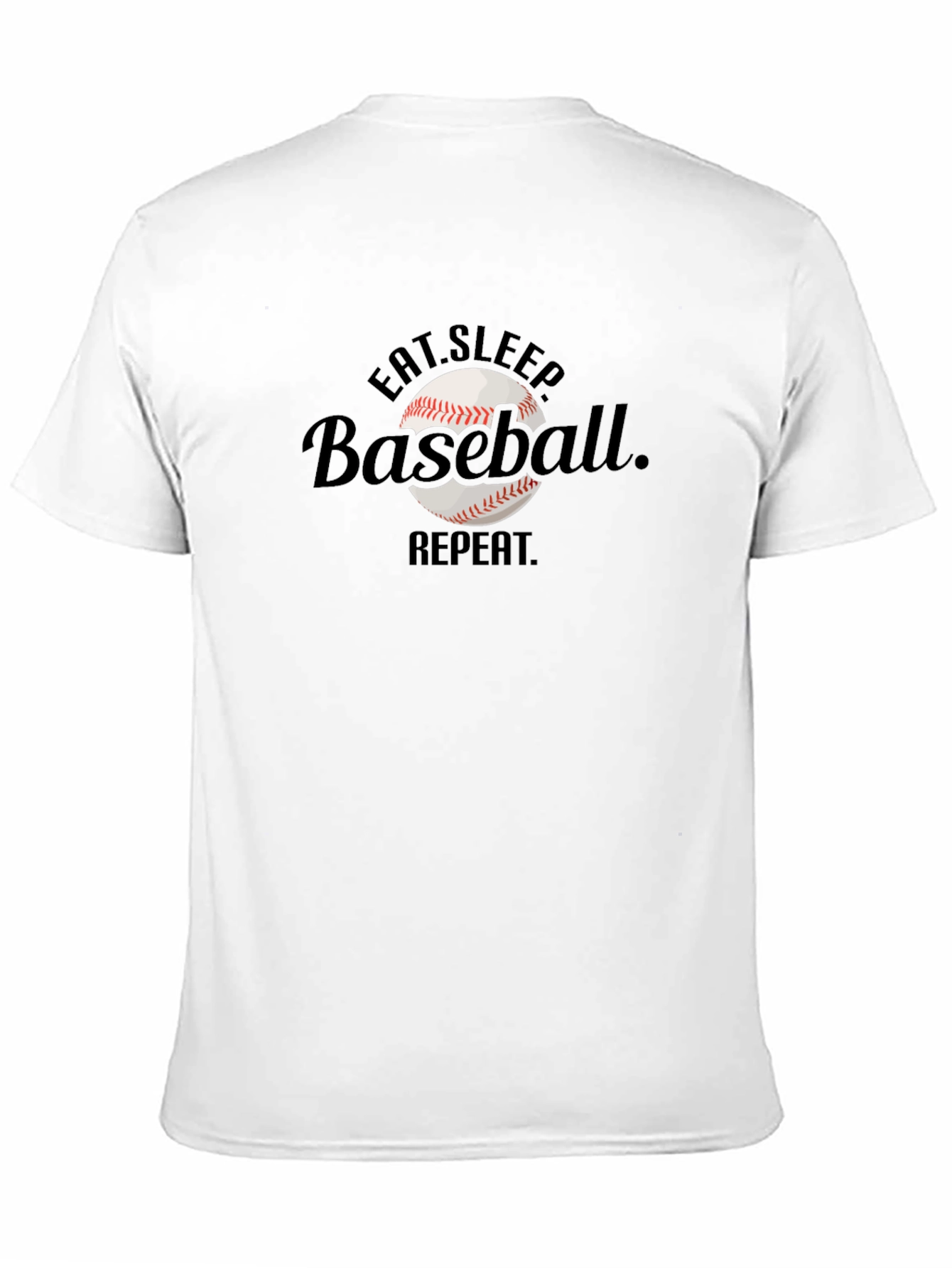 Eat Sleep Baseball Repeat Black T-Shirt