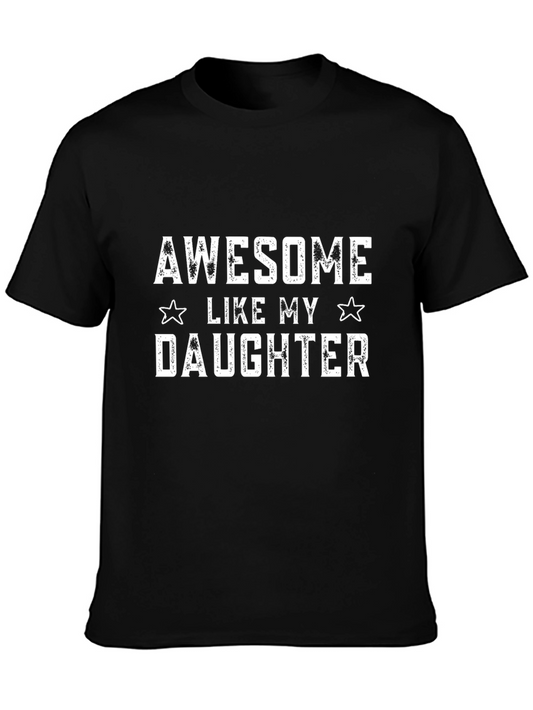 Awesome Like My Daughter Black Graphic Tee