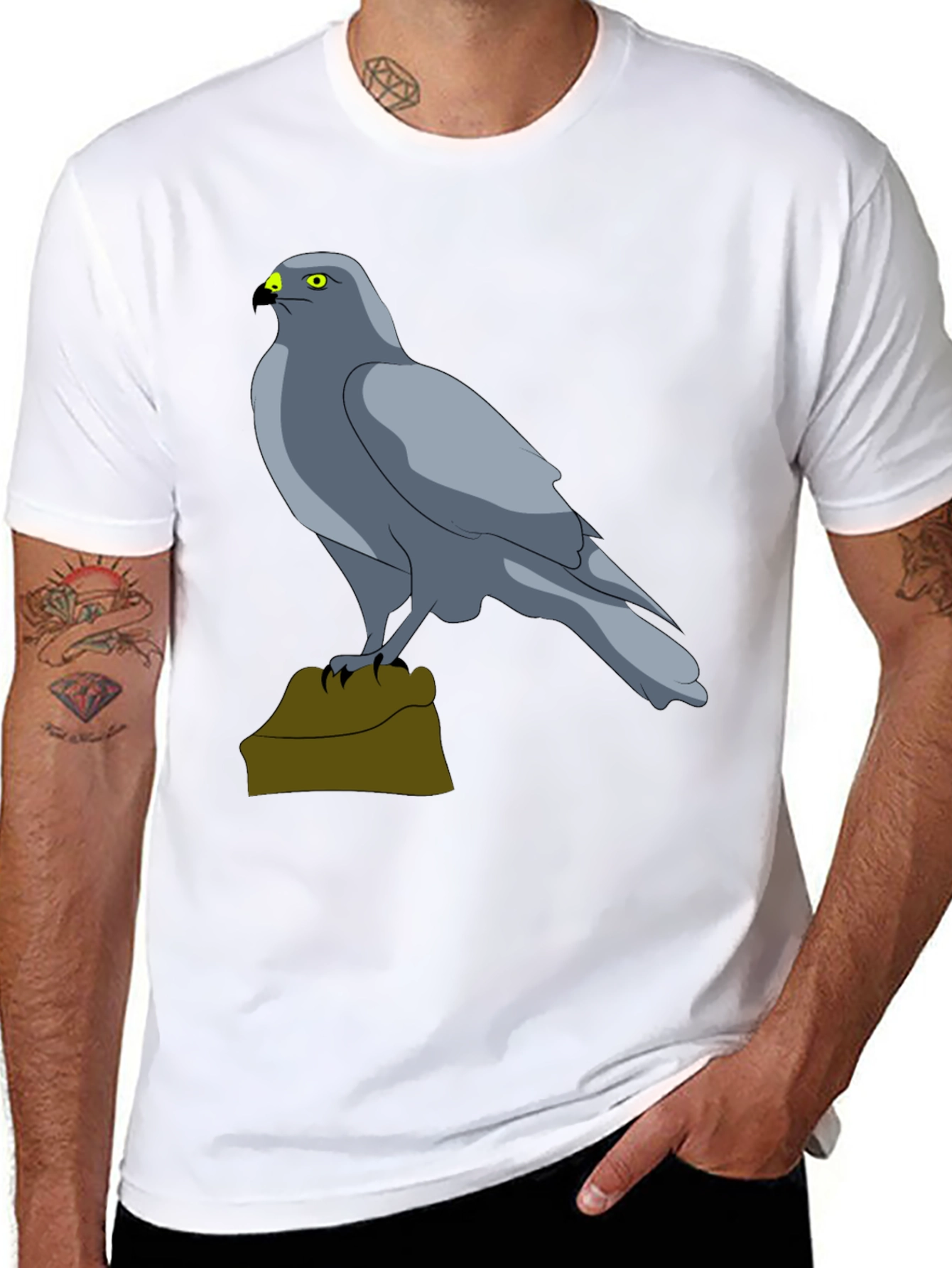 Cool Bird Graphic Tee - Mens Black T-Shirt